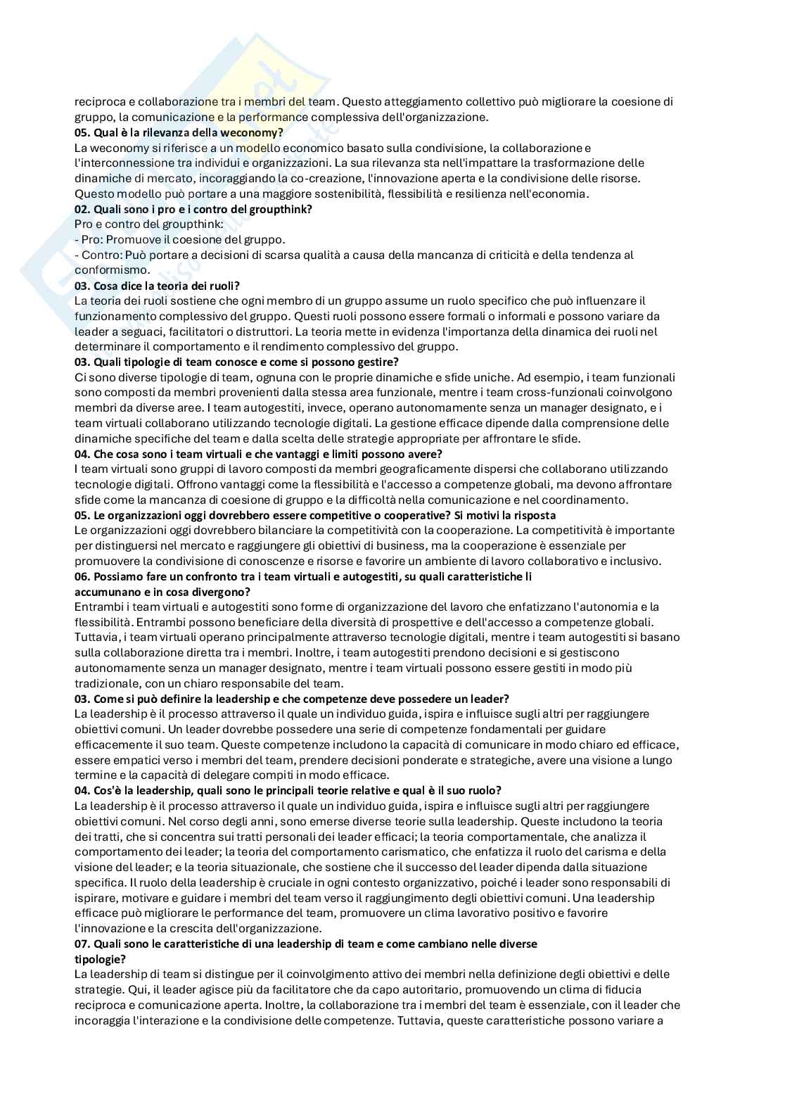 Paniere Comportamenti organizzativi - Risposte aperte - aggiornato (2025) Pag. 16