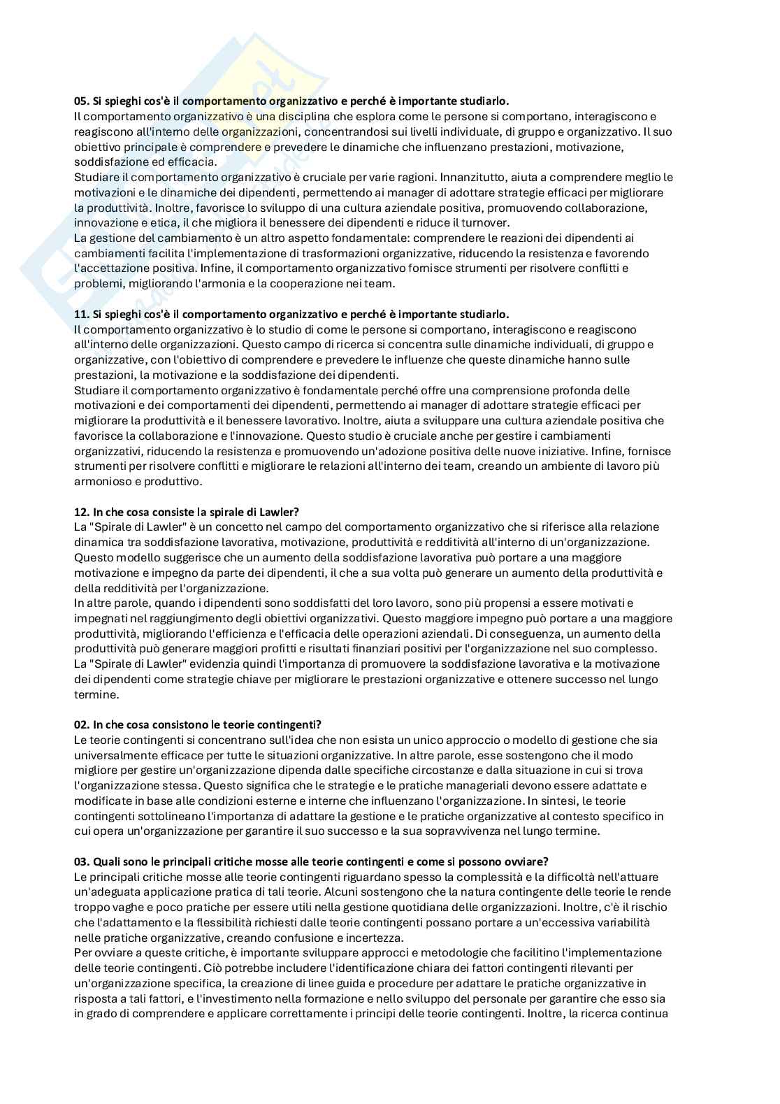 Paniere Comportamenti organizzativi - Risposte aperte - aggiornato (2025) Pag. 2