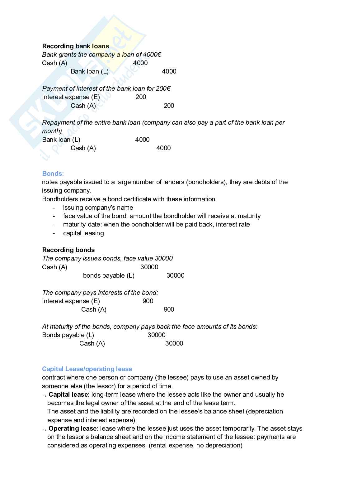 Riassunto esame Accounting, Prof. Tettamanzi Patrizia, libro consigliato Basic Accounting, how to prepare and analyze financial statements, Tettamanzi, Blandano, Goodman Pag. 16