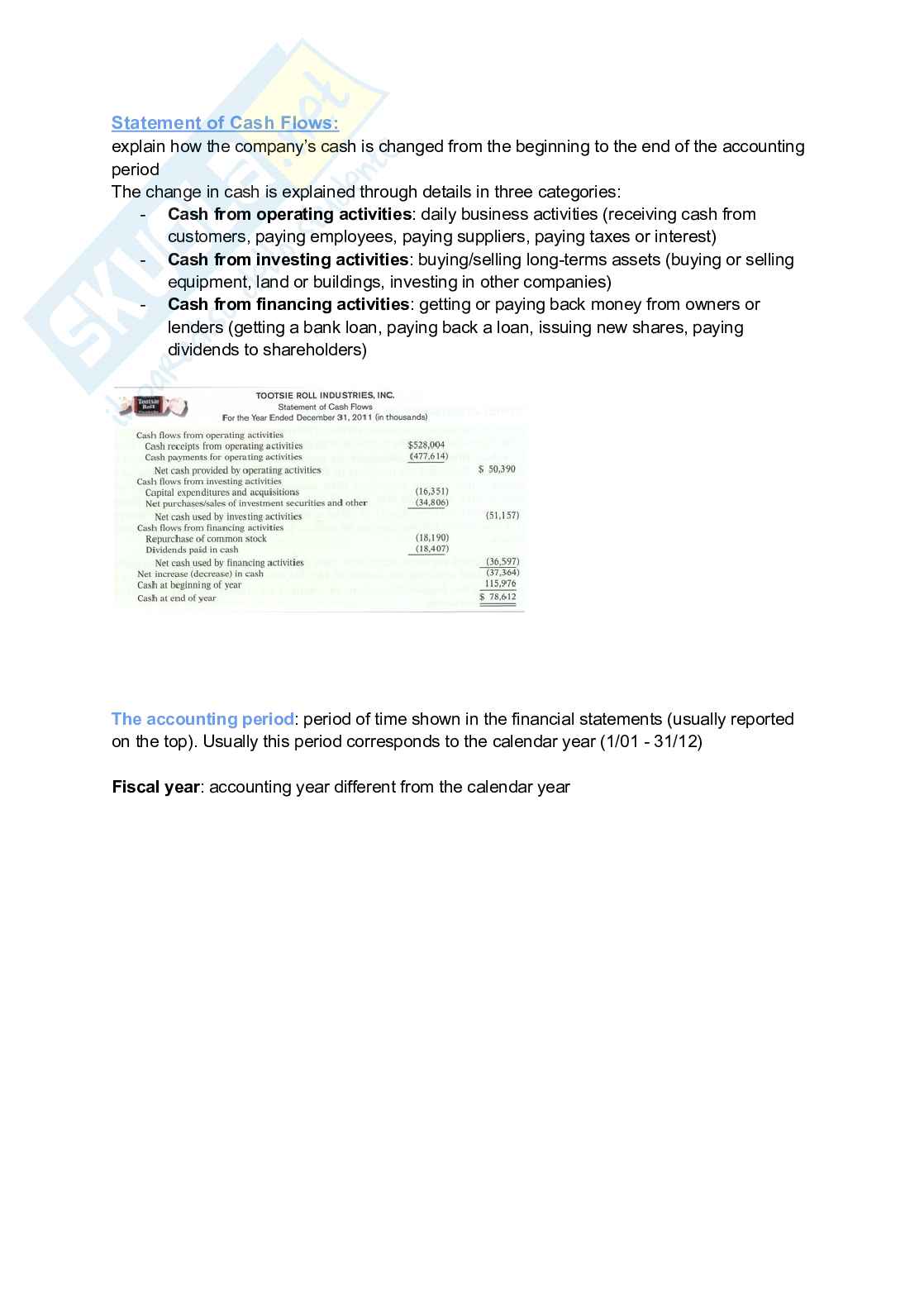 Riassunto esame Accounting, Prof. Tettamanzi Patrizia, libro consigliato Basic Accounting, how to prepare and analyze financial statements, Tettamanzi, Blandano, Goodman Pag. 6