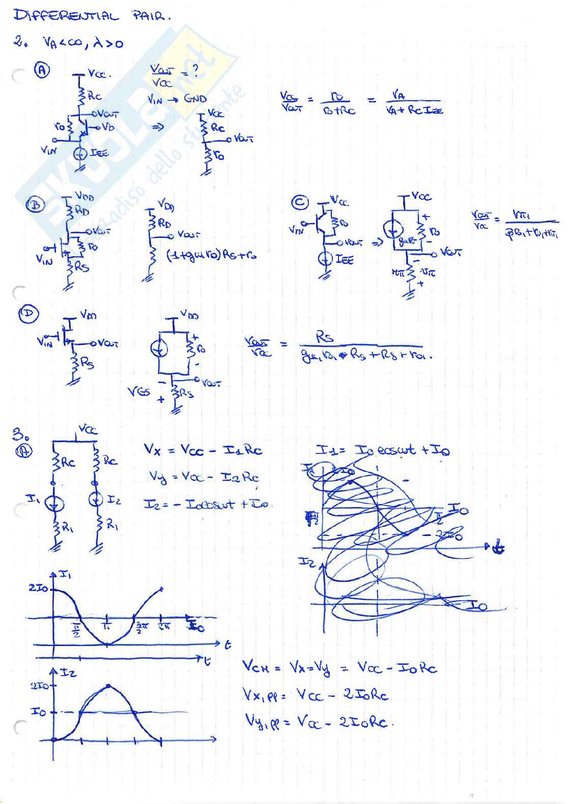 Esercizi coppie differenziali - Parte I Pag. 2