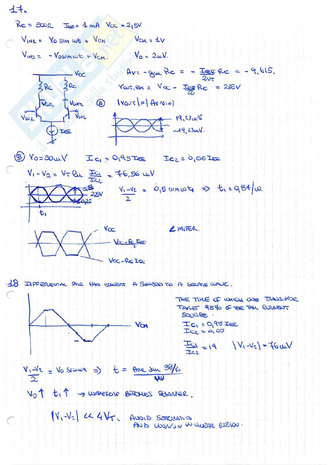 Esercizi coppie differenziali - Parte I Pag. 6