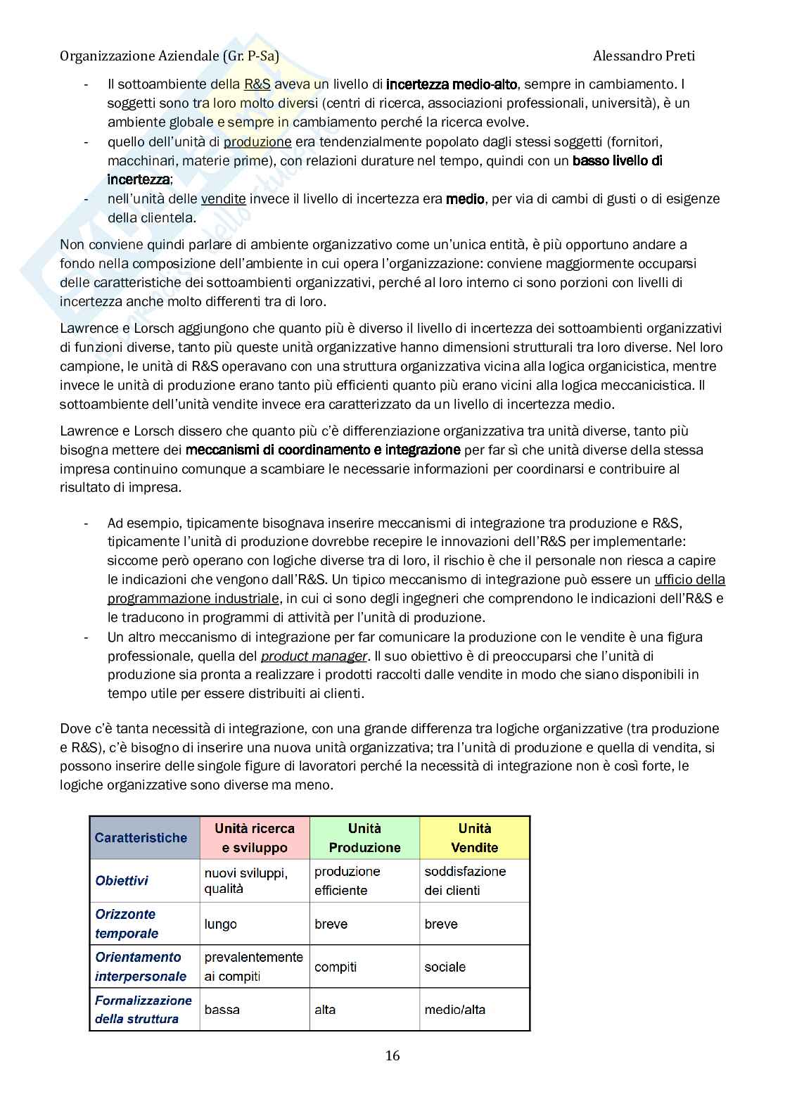 Organizzazione aziendale – Appunti completi, 120 pagine Pag. 16