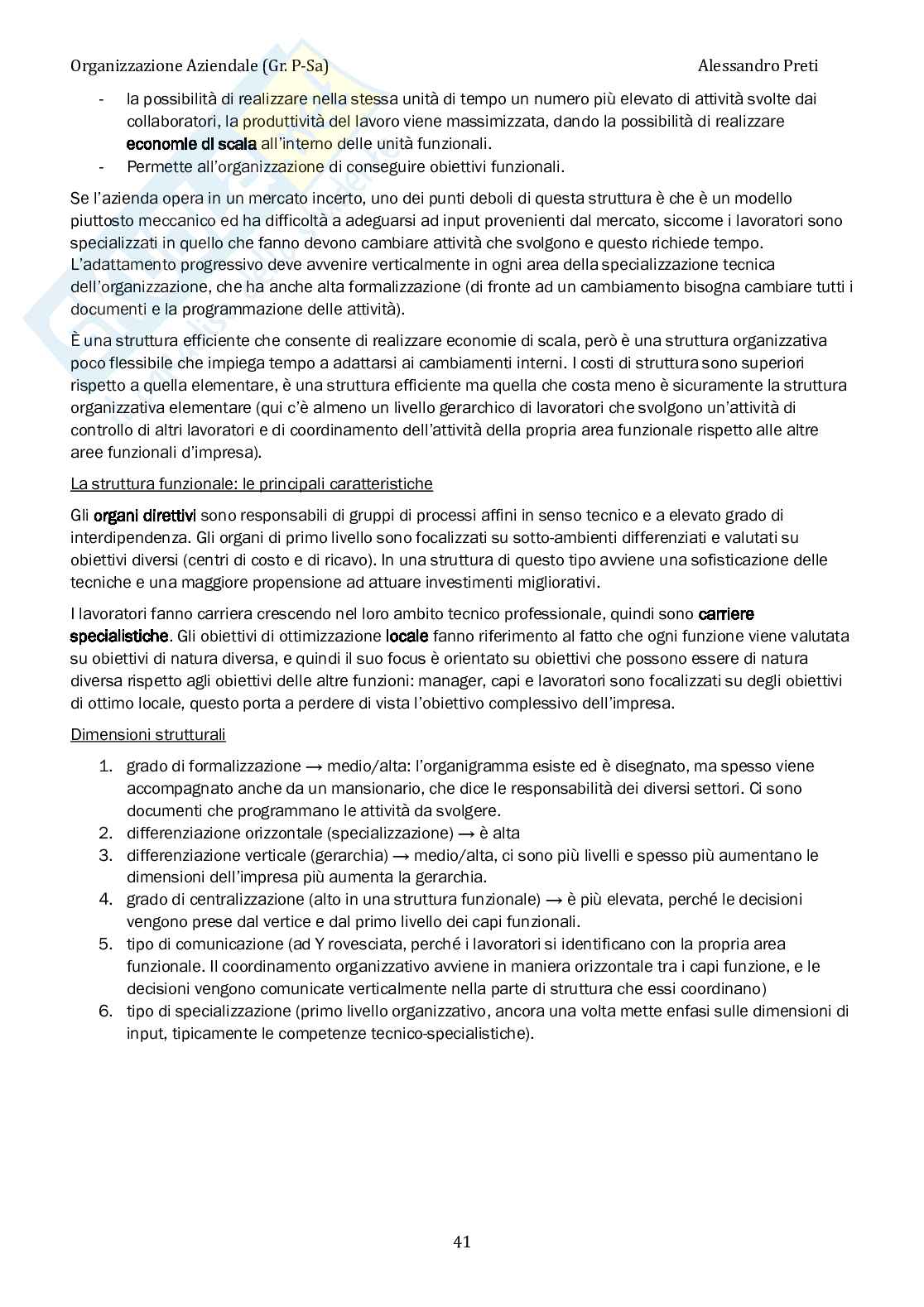 Organizzazione aziendale – Appunti completi, 120 pagine Pag. 41