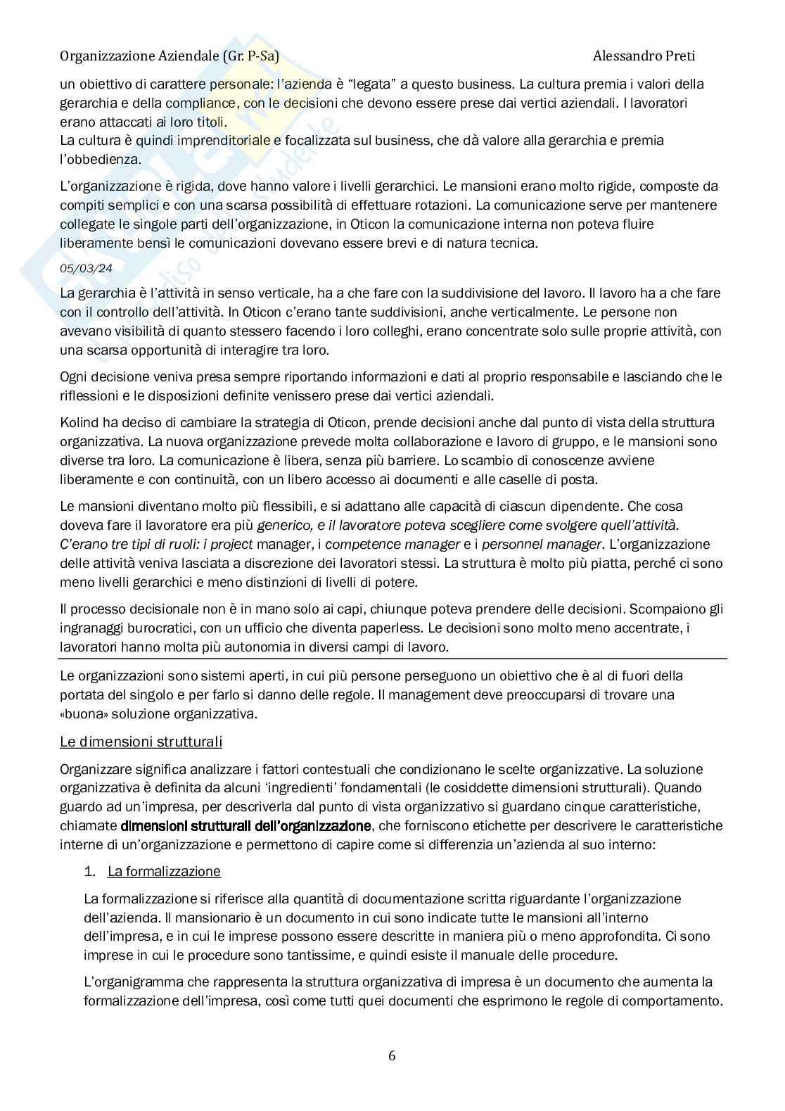 Organizzazione aziendale – Appunti completi, 120 pagine Pag. 6