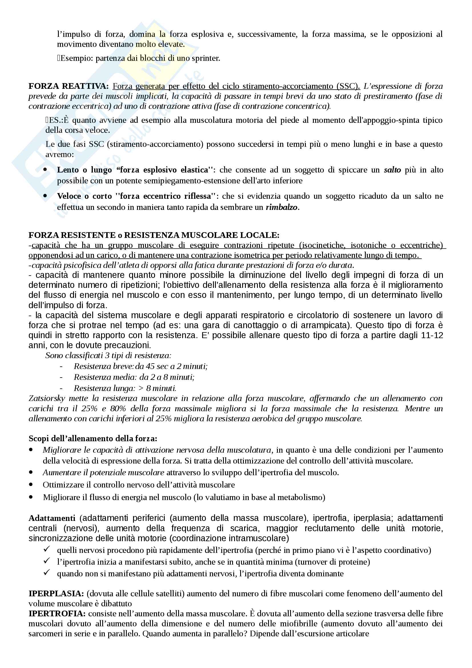 Teoria E Metodologia Dell Allenamento
