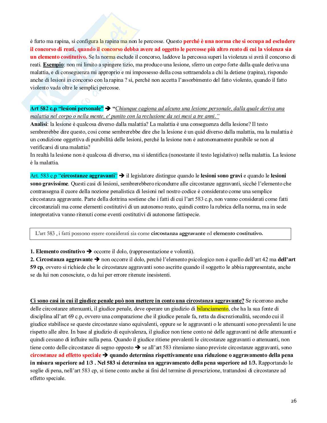 Riassunto esame Diritto Penale II, Prof. Masucci Massimiliano, libro consigliato Diritto penale lineamenti di diritto speciale , Bartoli, Pelisseri, Seminara Pag. 26