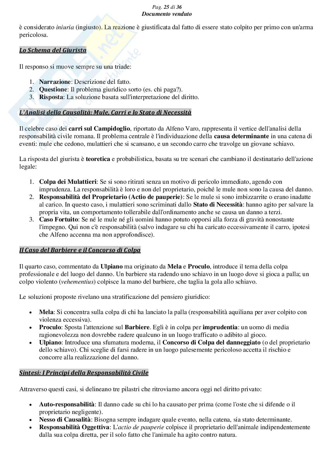 Riassunto esame Diritto romano, Prof. Frunzio Marina, libro consigliato Il metodo della giurisprudenza romana, Raggi Pag. 26