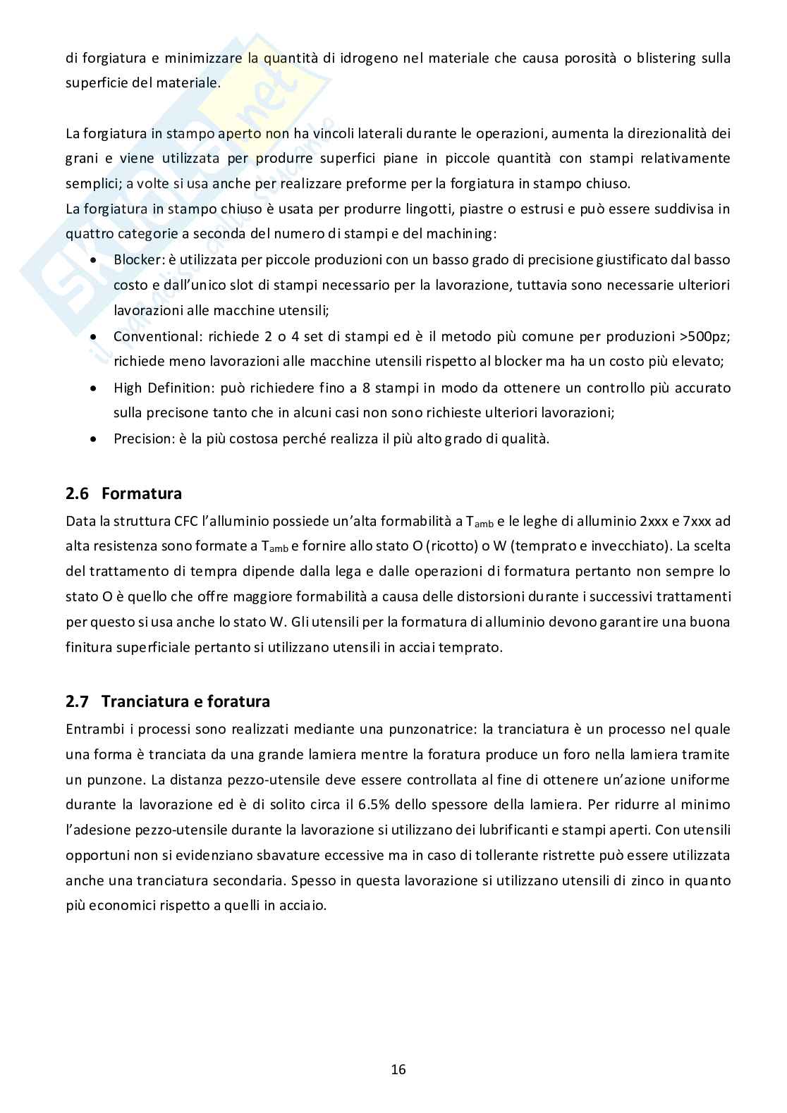 Appunti Lavorazione Materiali Aereonautici (LMA) Pag. 16