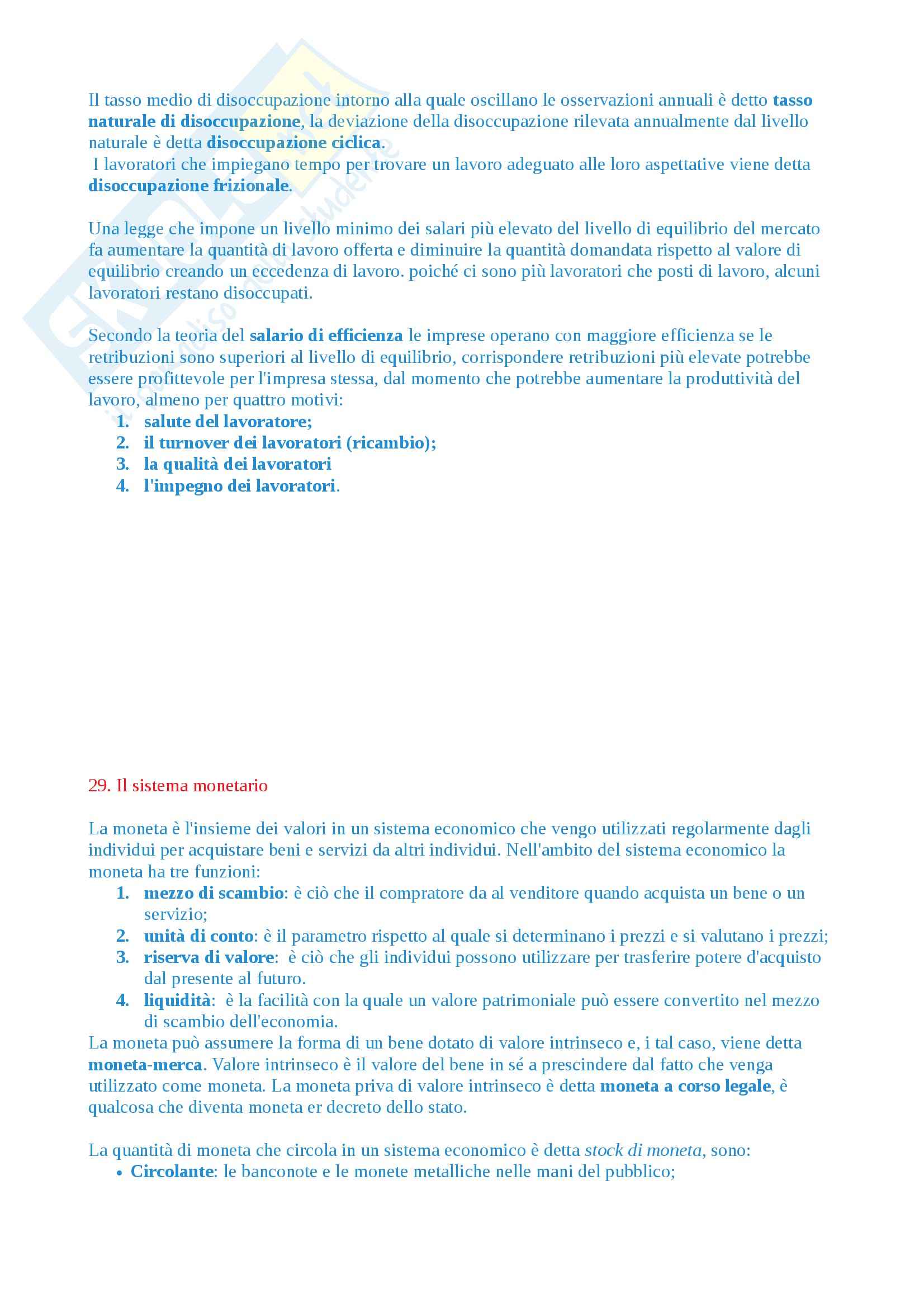 Macroeconomia: Appunti di Economia Pag. 6
