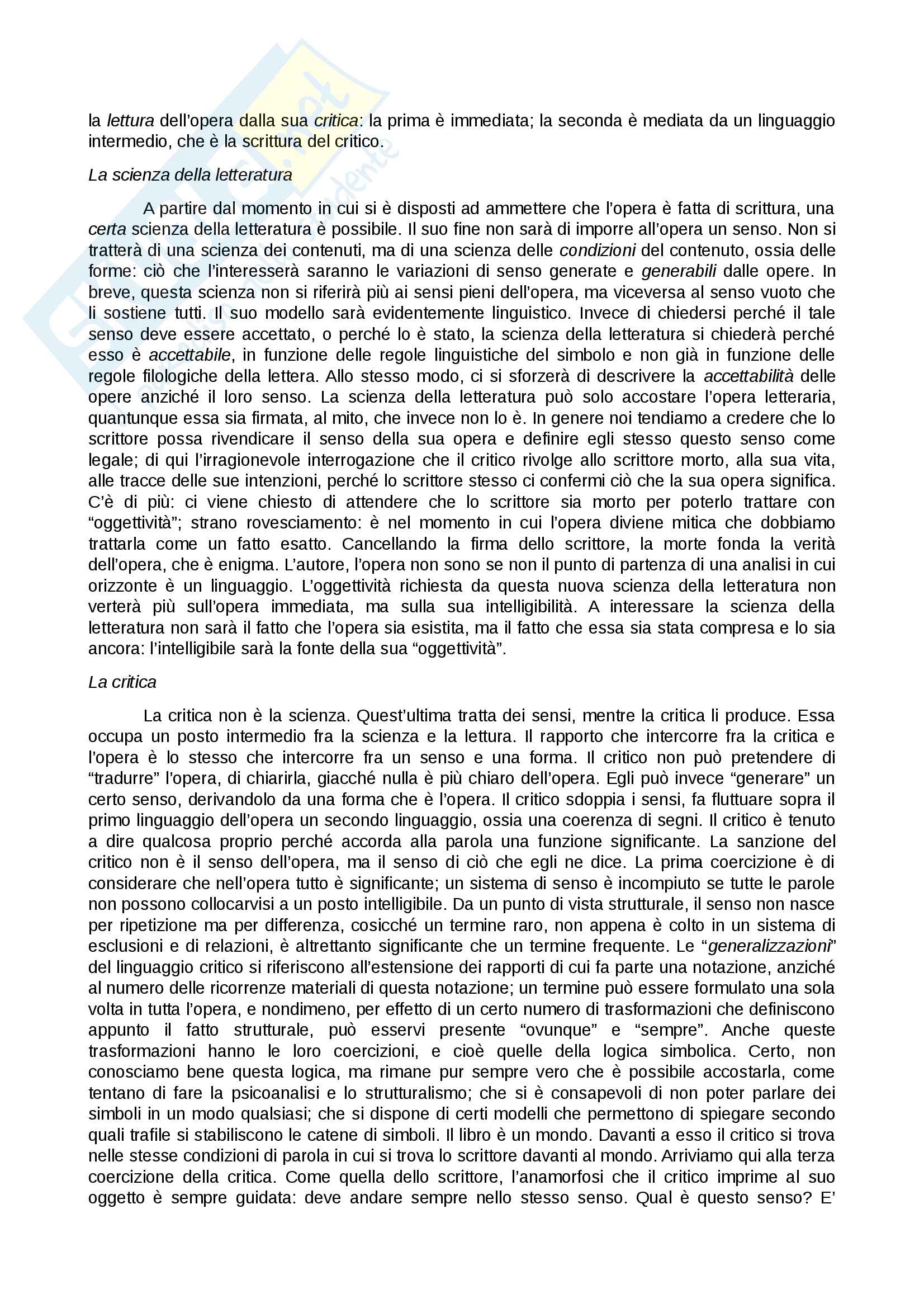 Riassunti esame Letteratura italiana, Prof. Alfonzetti, libro consigliato dispensa del corso di Letteratura italiana, A.A. 2016/2017, A.A.V.V. Pag. 6