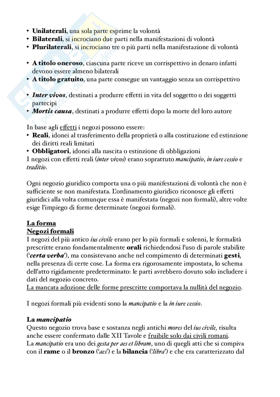 Riassunto esame Diritto privato romano, Prof. Scarpa Raffaella, libro consigliato Manuale di diritto privato romano, Marrone  Pag. 16