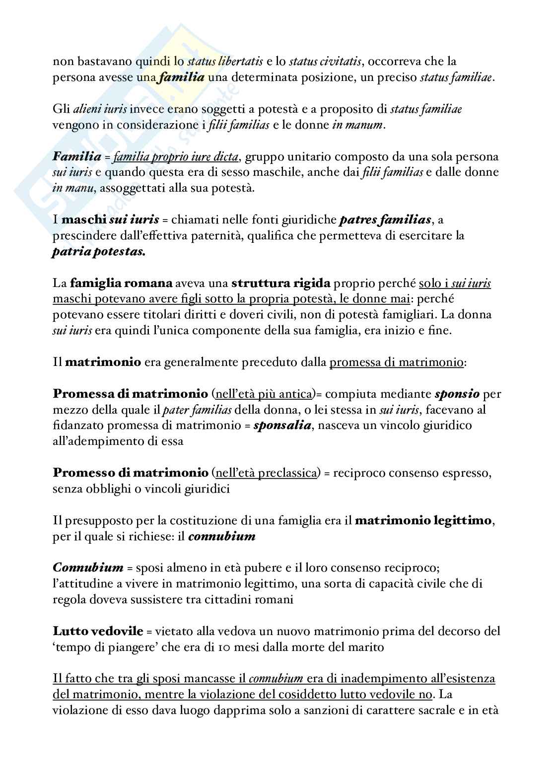 Riassunto esame Diritto privato romano, Prof. Scarpa Raffaella, libro consigliato Manuale di diritto privato romano, Marrone  Pag. 31
