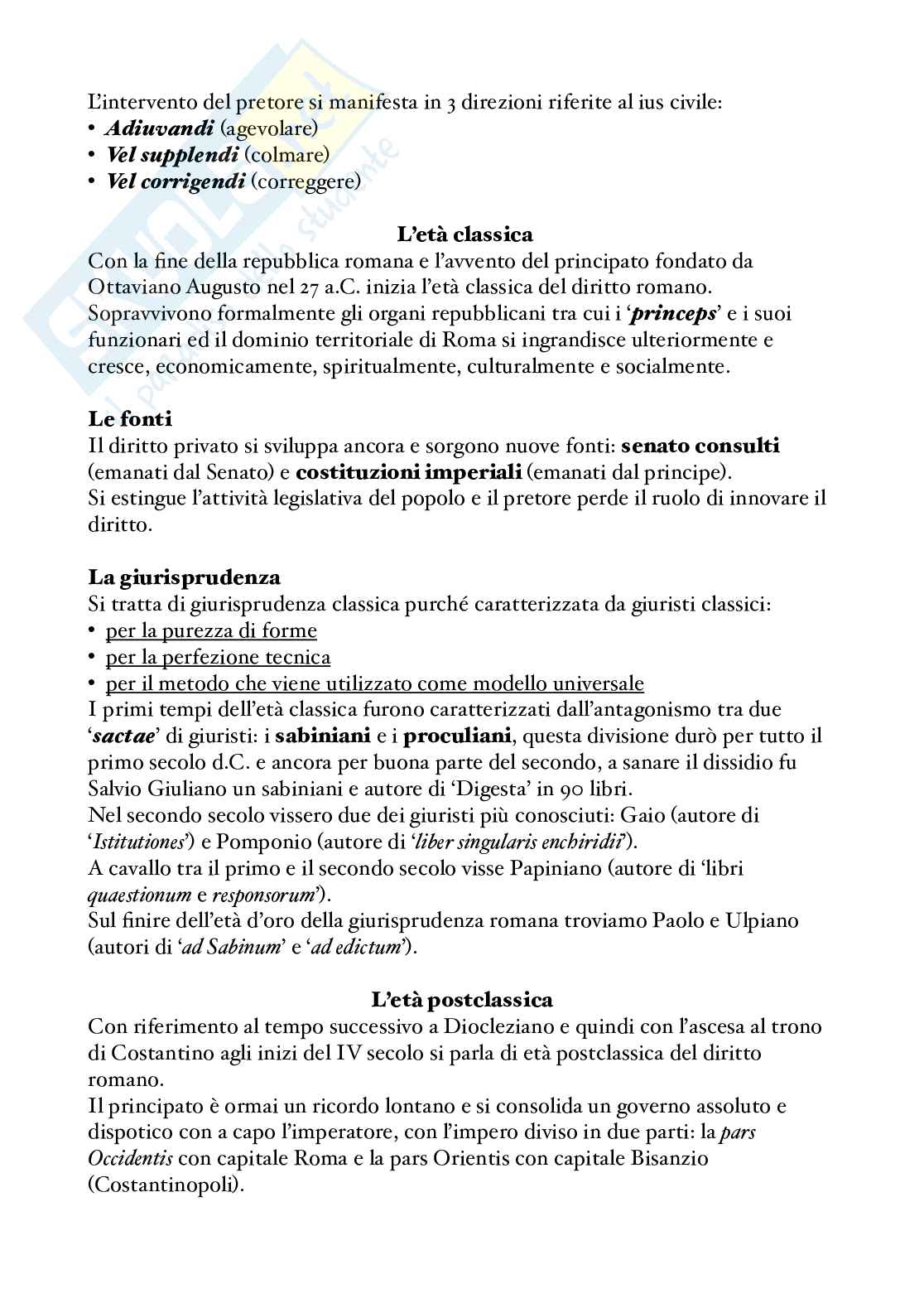 Riassunto esame Diritto privato romano, Prof. Scarpa Raffaella, libro consigliato Manuale di diritto privato romano, Marrone  Pag. 6