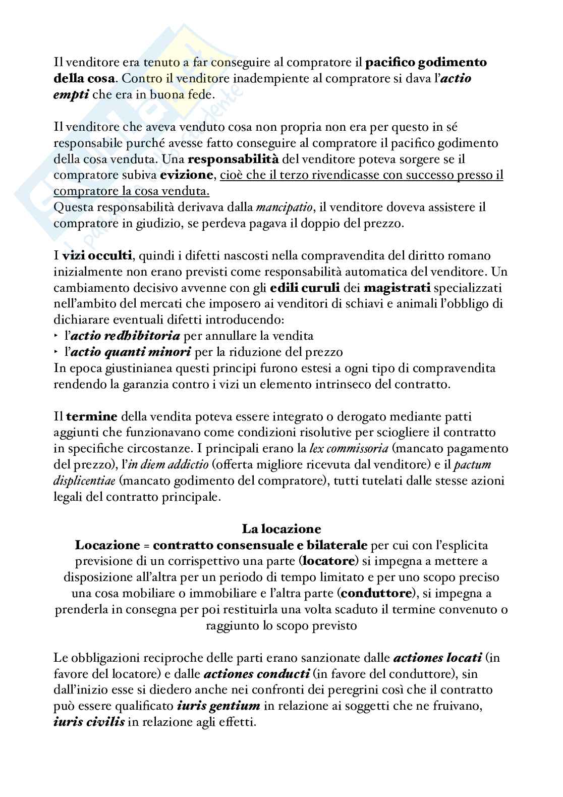 Riassunto esame Diritto privato romano, Prof. Scarpa Raffaella, libro consigliato Manuale di diritto privato romano, Marrone  Pag. 61
