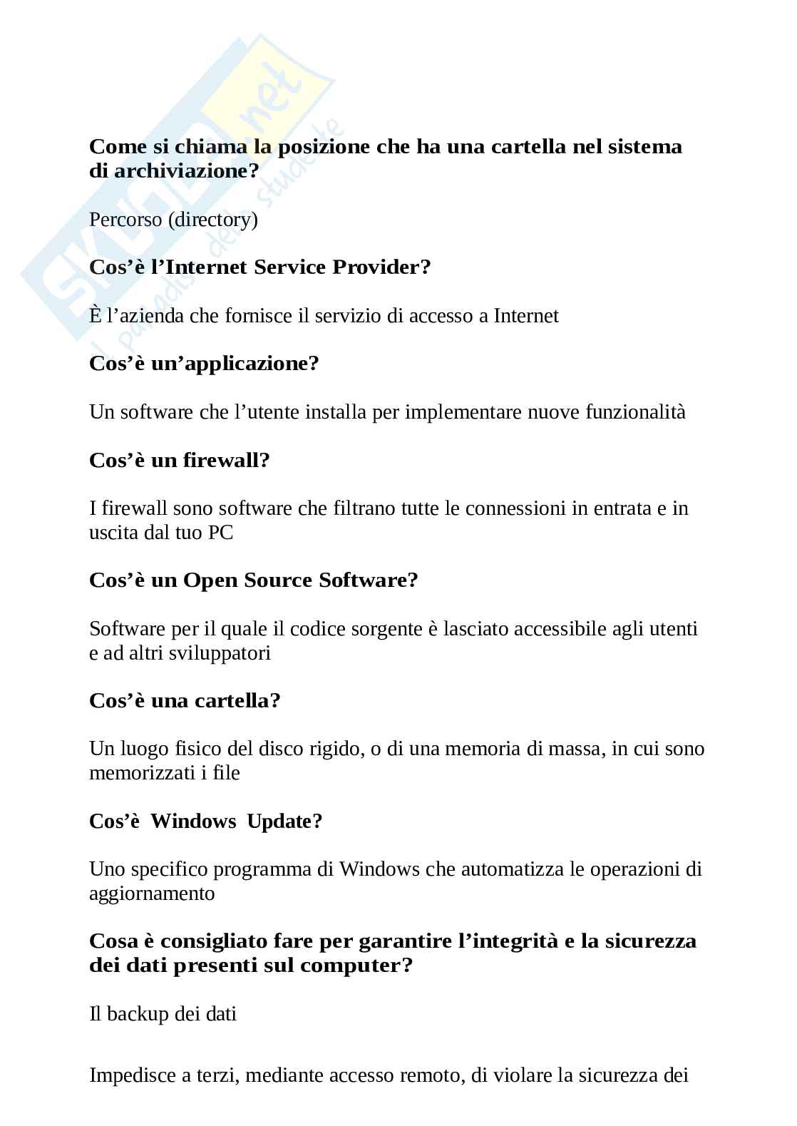 Nuova versione Eipass 7 moduli - Modulo 1. Aggiornato e completo. In ordine Pag. 6