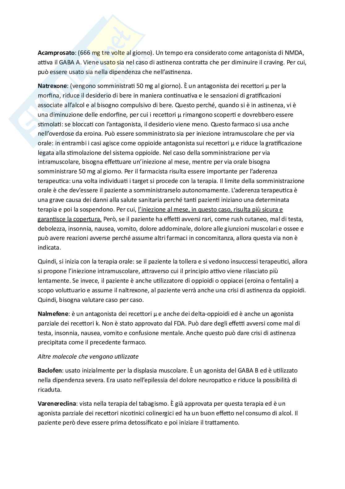  Esame di Farmacoterapia 1 - parte 3 Pag. 11