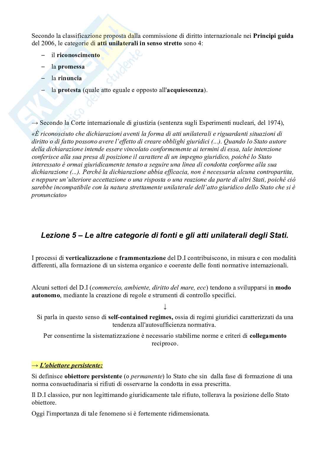 Riassunti di Diritto Internazionale Pag. 16