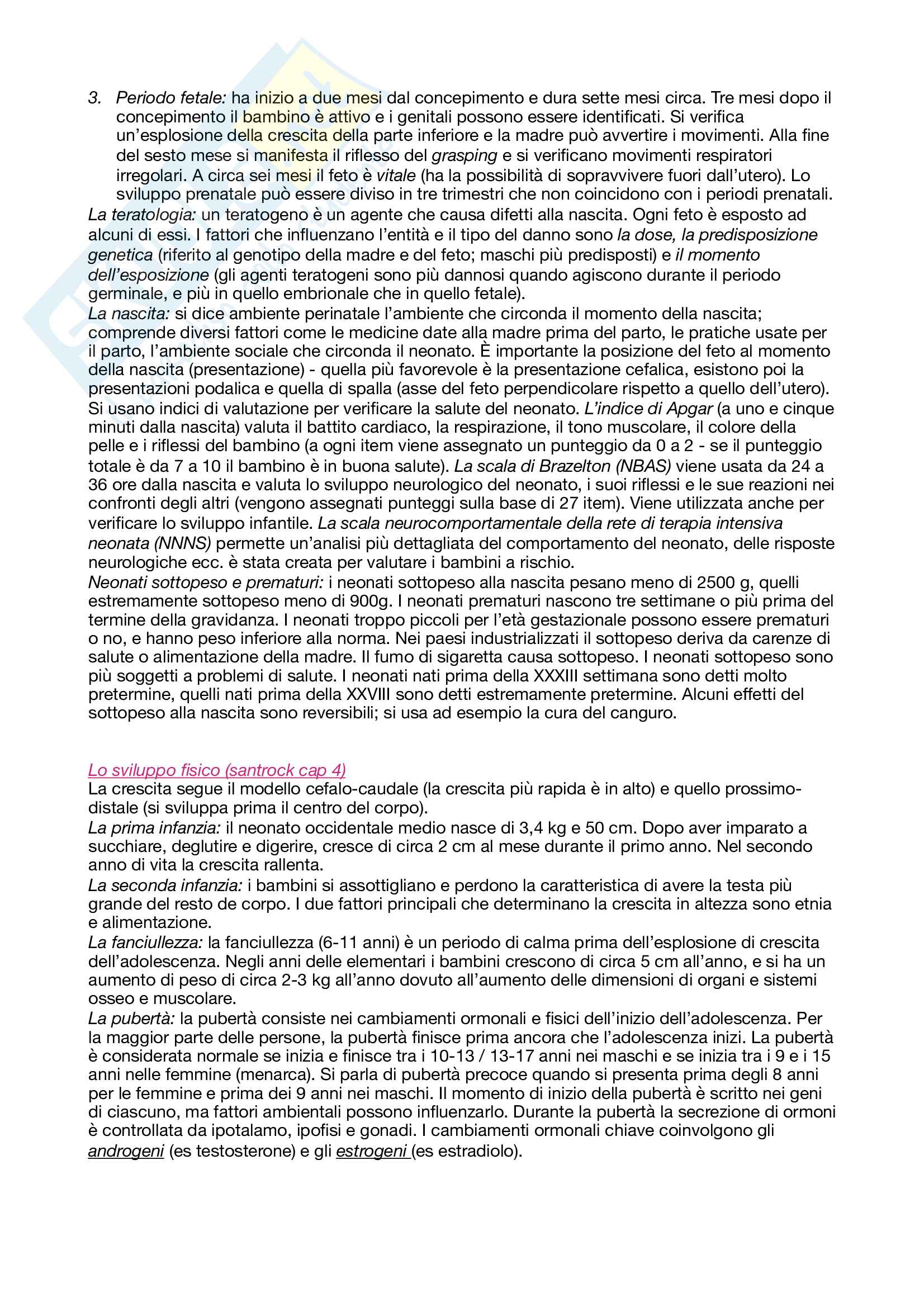 Psicologia dello sviluppo: appunti completi Pag. 2