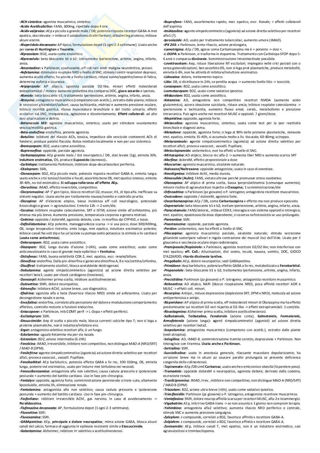 Farmaci - effetti collaterali Pag. 1