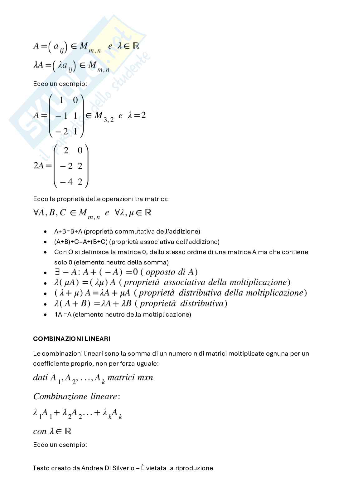 Appunti di Geometria Pag. 2