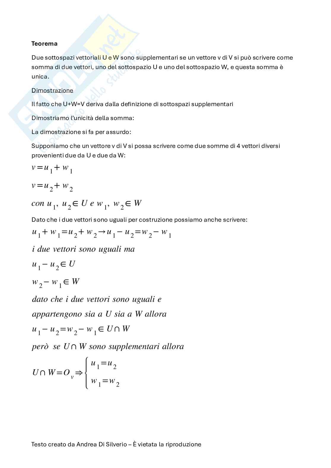 Appunti di Geometria Pag. 46