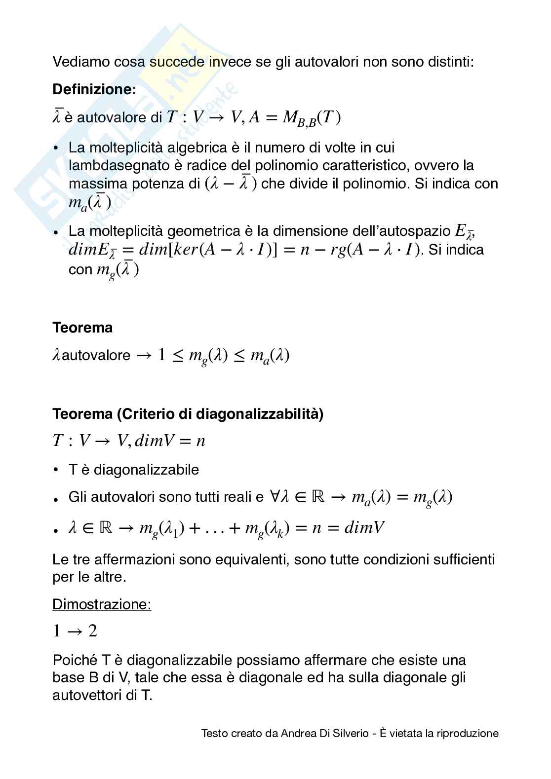 Appunti di Geometria Pag. 61