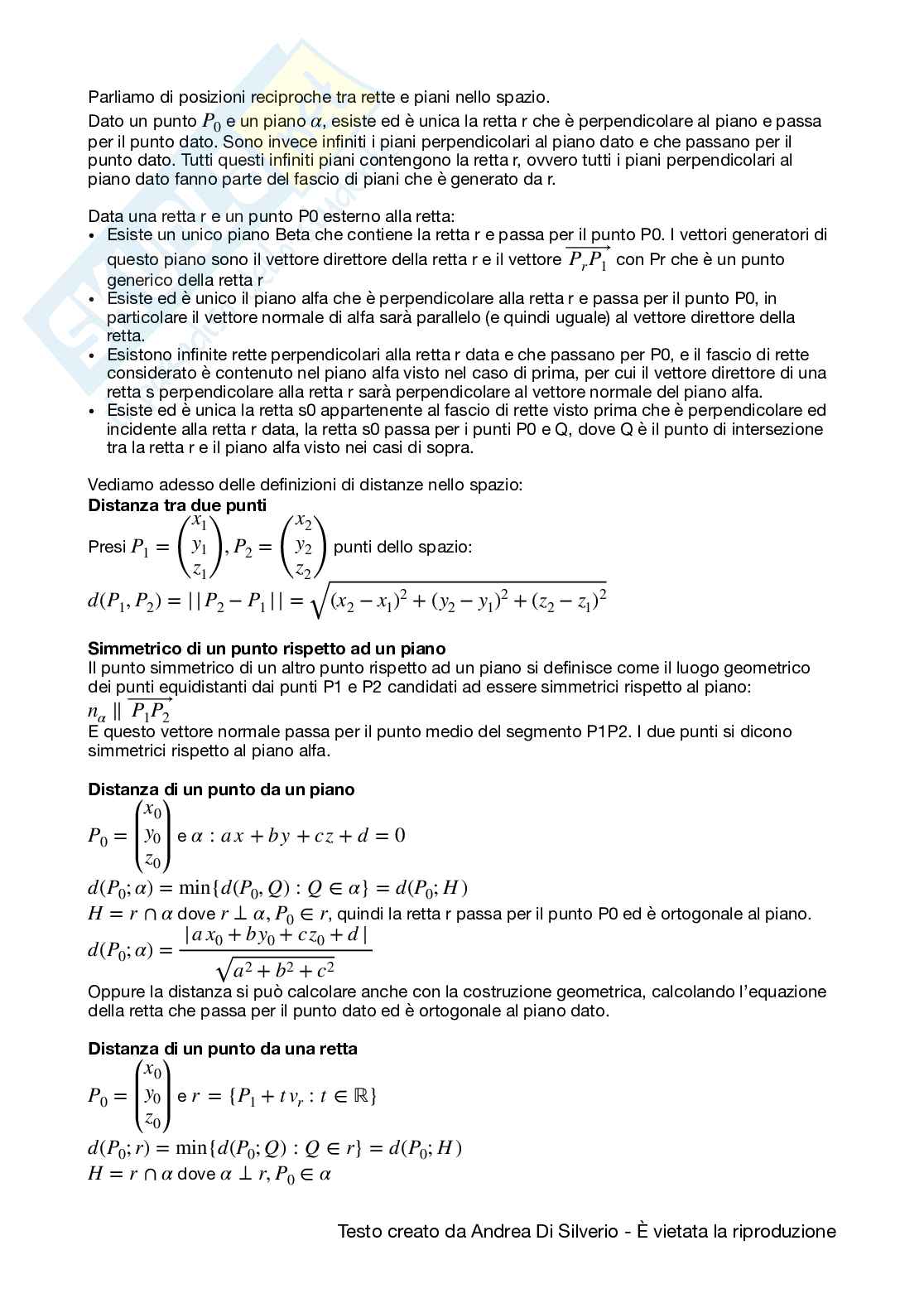 Appunti di Geometria Pag. 91