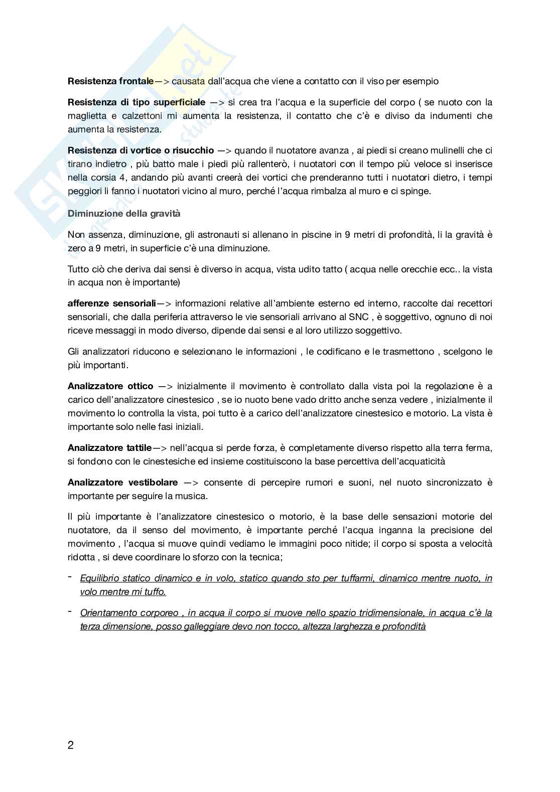 Metodi e didattica degli sport natatori Pag. 2