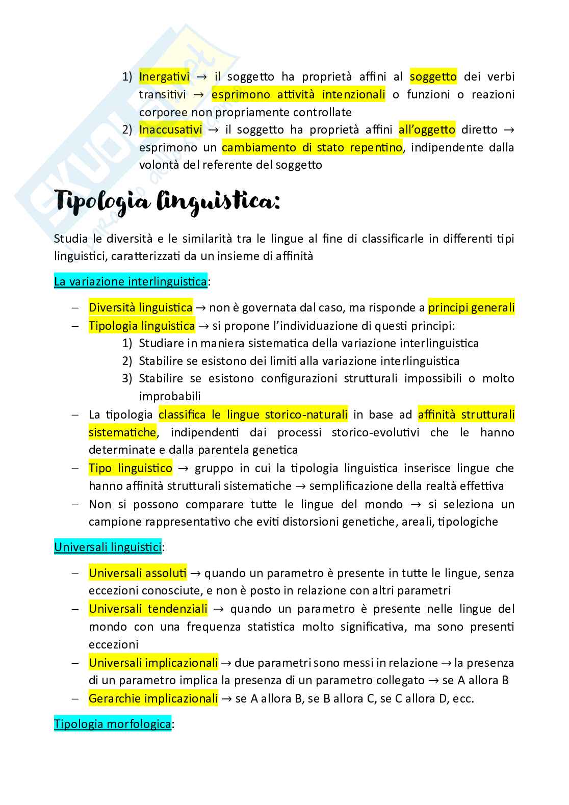 Riassunto esame Istituzioni di linguistica italiana, Prof. D'argenio Elisa, libro consigliato Linguistica per le professioni sanitarie + le lingue dei segni, Gagliardi, Gloria Pag. 56
