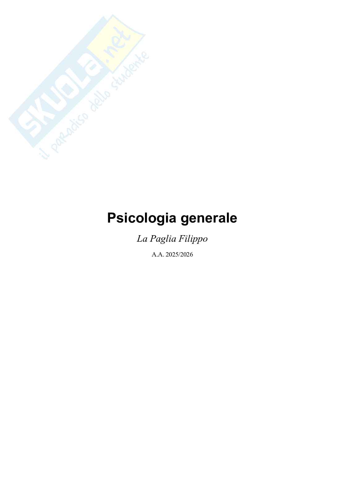 Riassunto esame Infermieristica medica, Prof. La Scala Agostino Ennio, libro consigliato Psicologia generale per le professioni medico-sanitarie, Bassi, Delle Fave Pag. 1