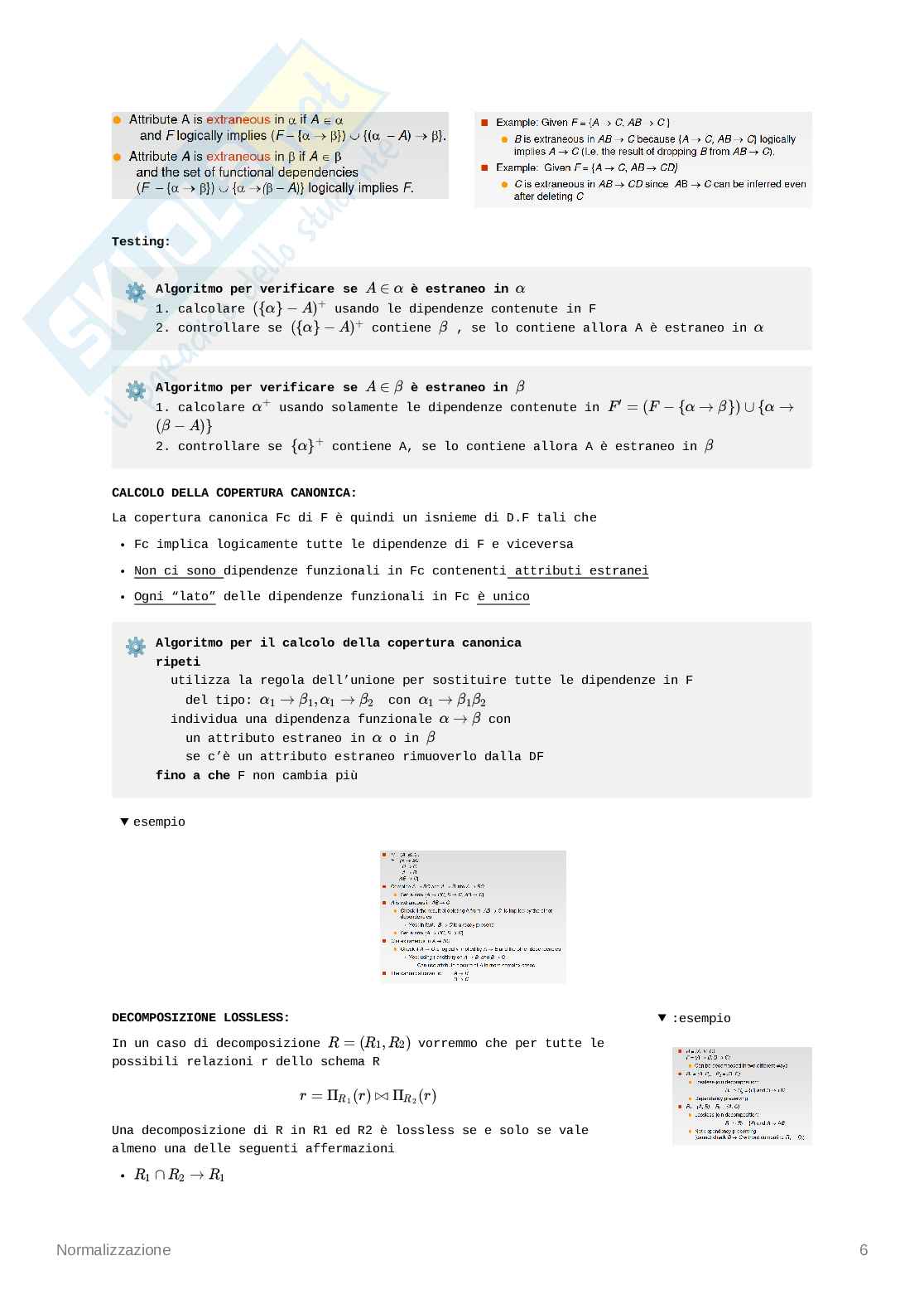 Appunti per l'esame orale di Databases Pag. 6