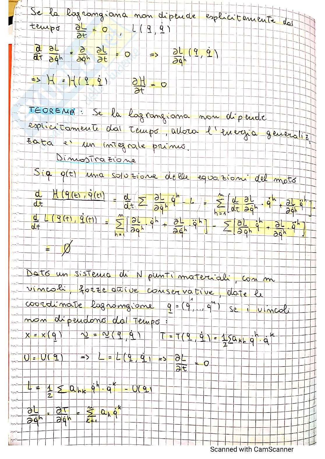 Appunti di meccanica analitica Pag. 26