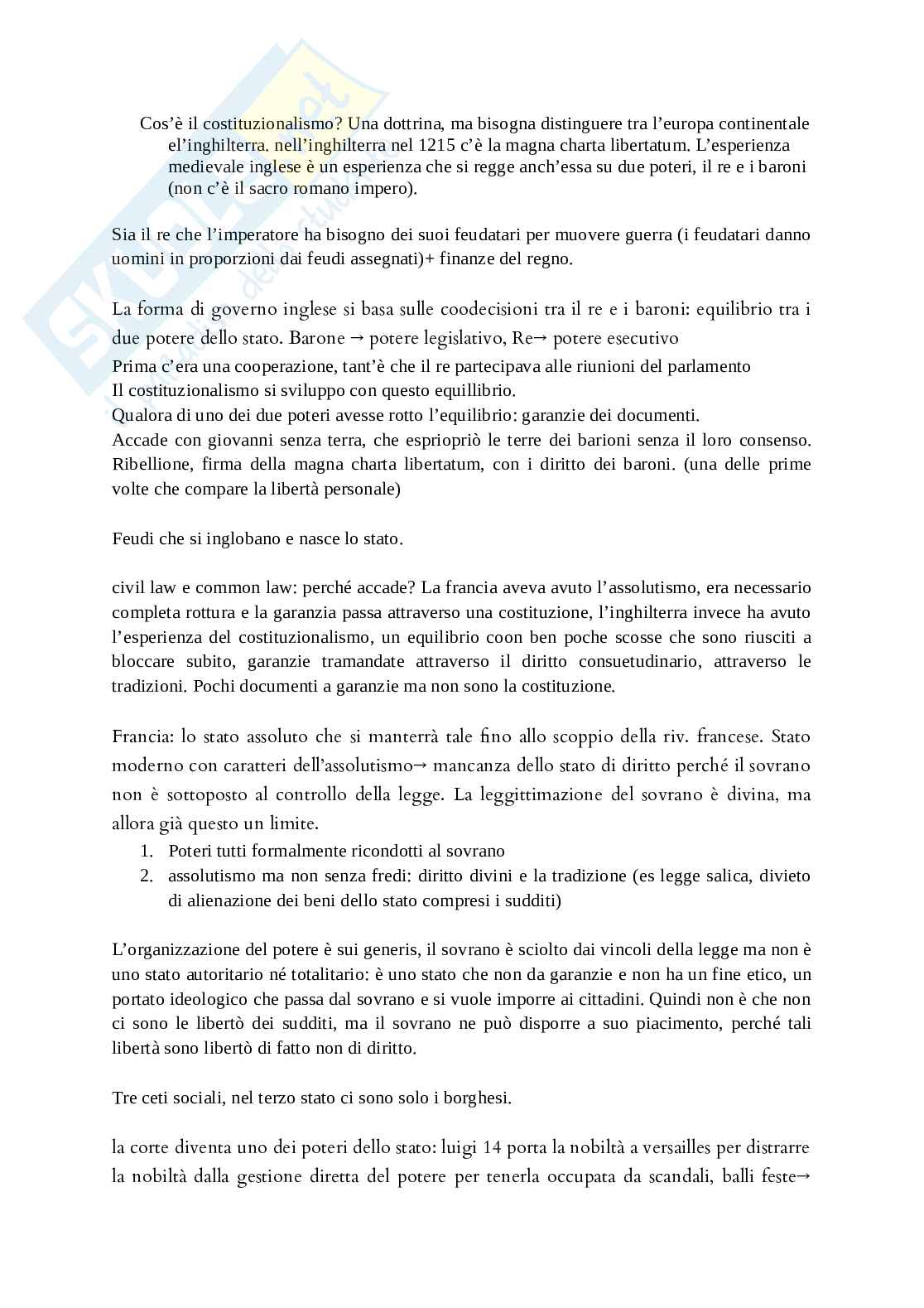 Appunti lezioni Diritto costituzionale comparato Pag. 2