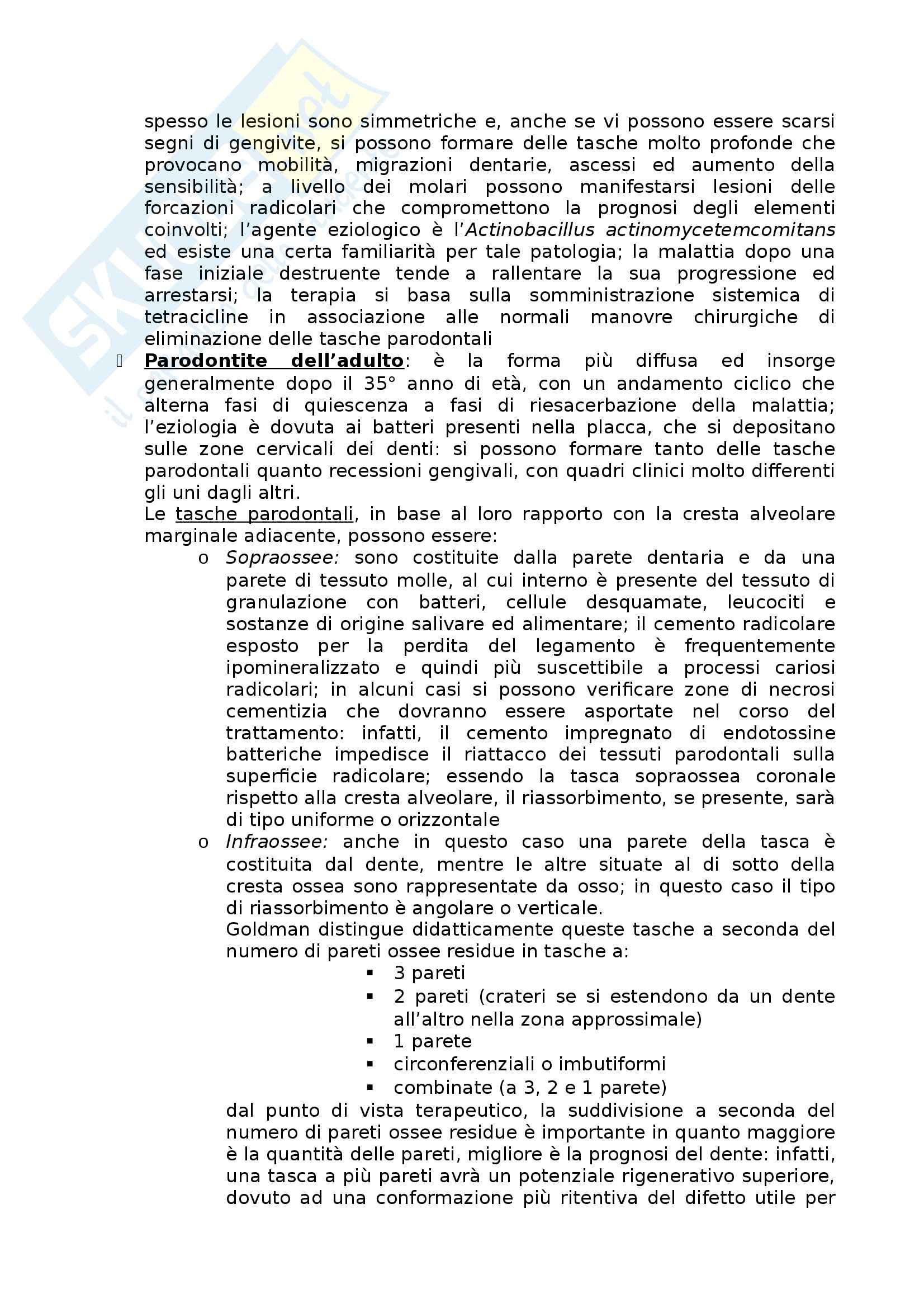 Chirurgia orale - Le parodontopatie Pag. 6
