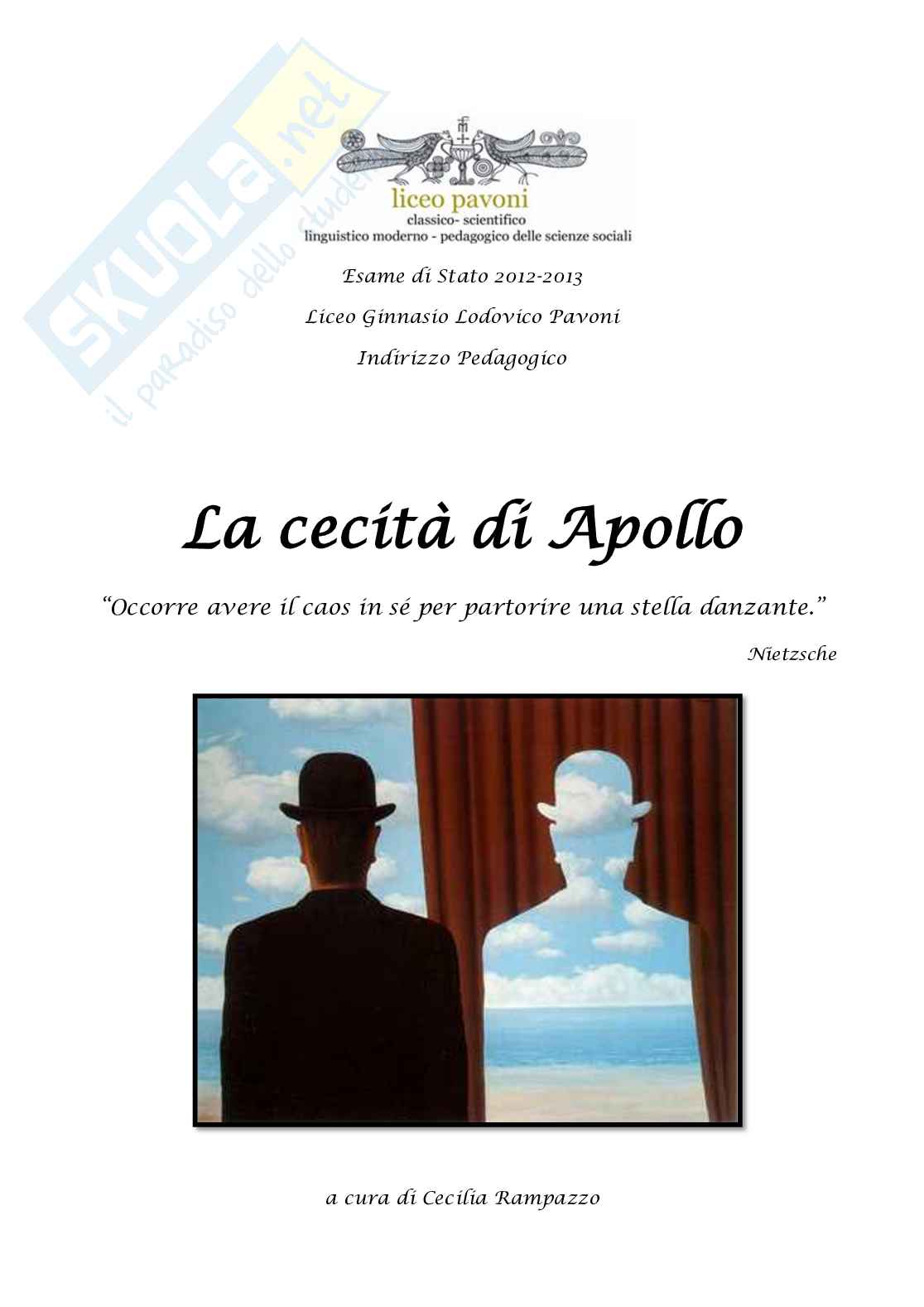 Apollineo E Dionisiaco Tesina