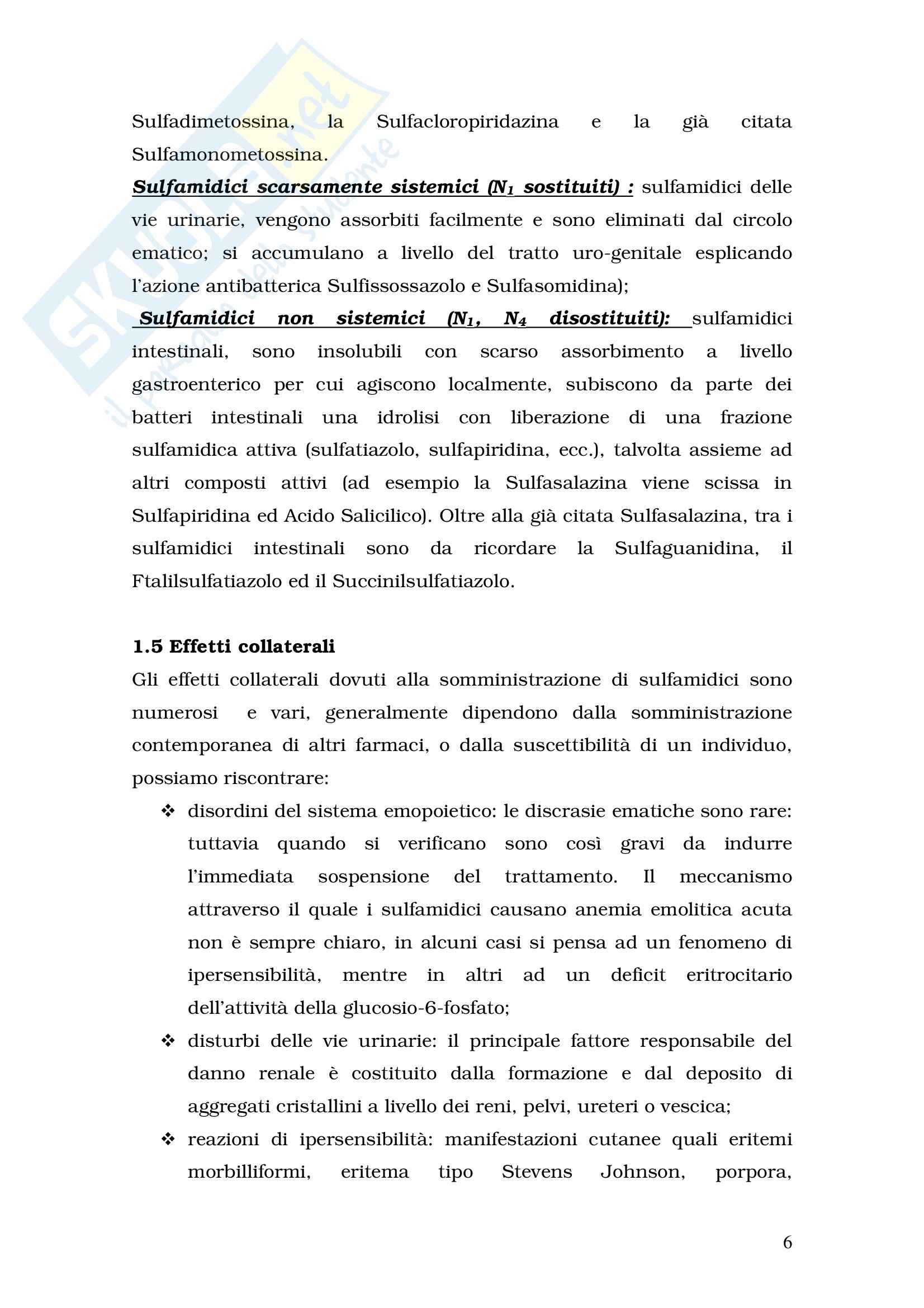 Chimica farmaceutica - sulfamidici Pag. 6