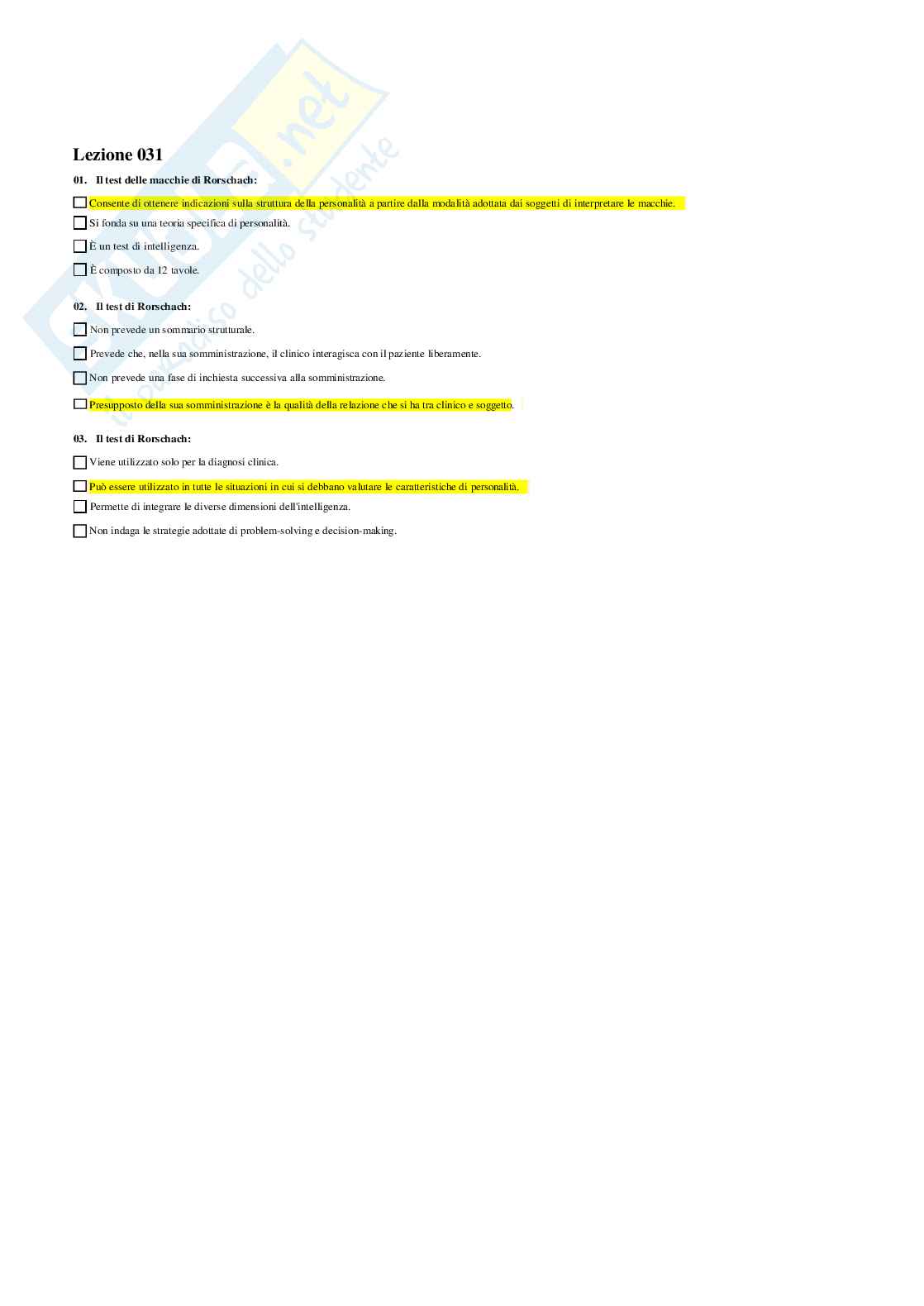 Psicologia clinica Pag. 31