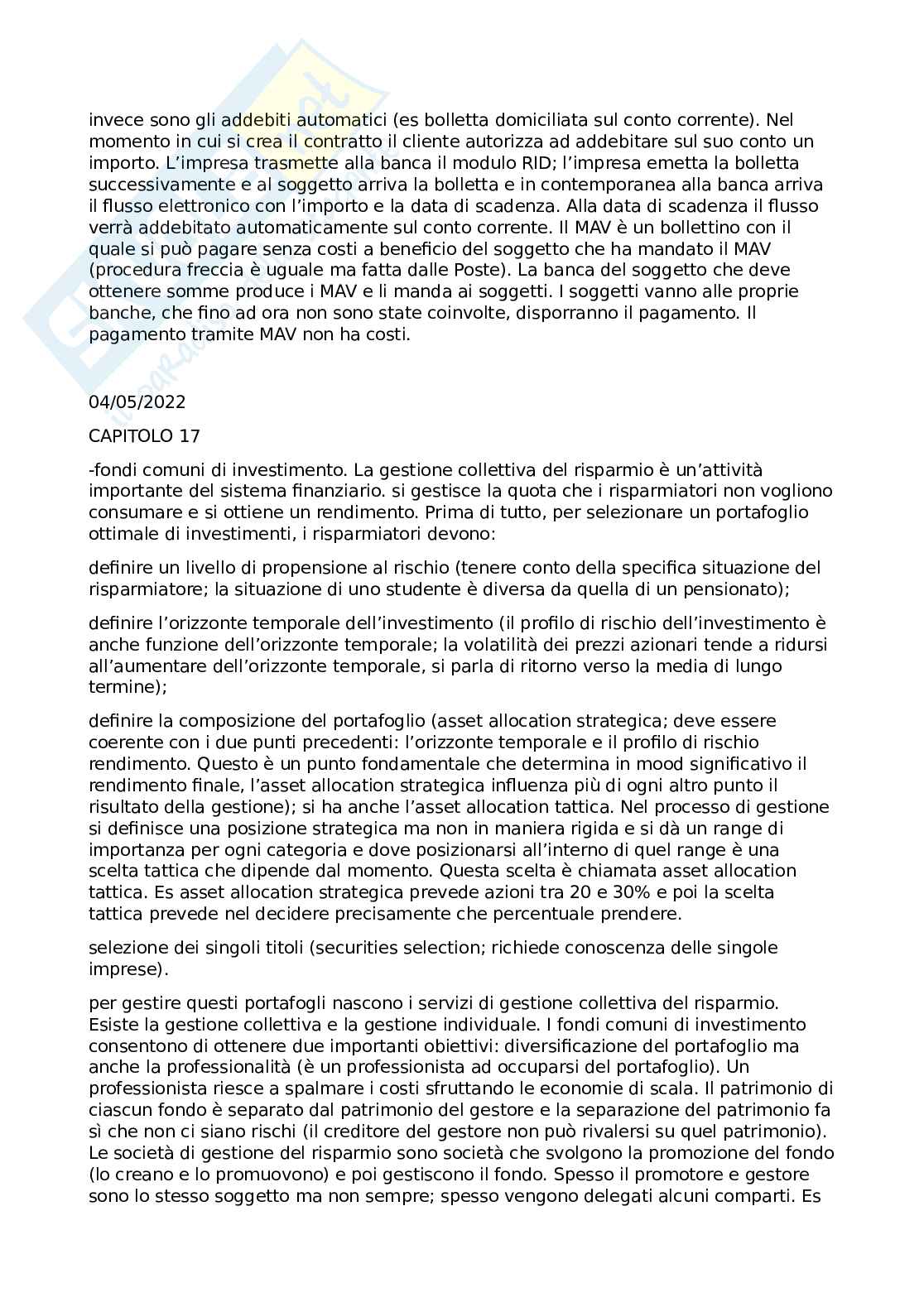 Appunti Economia degli intermediari finanziari Pag. 51