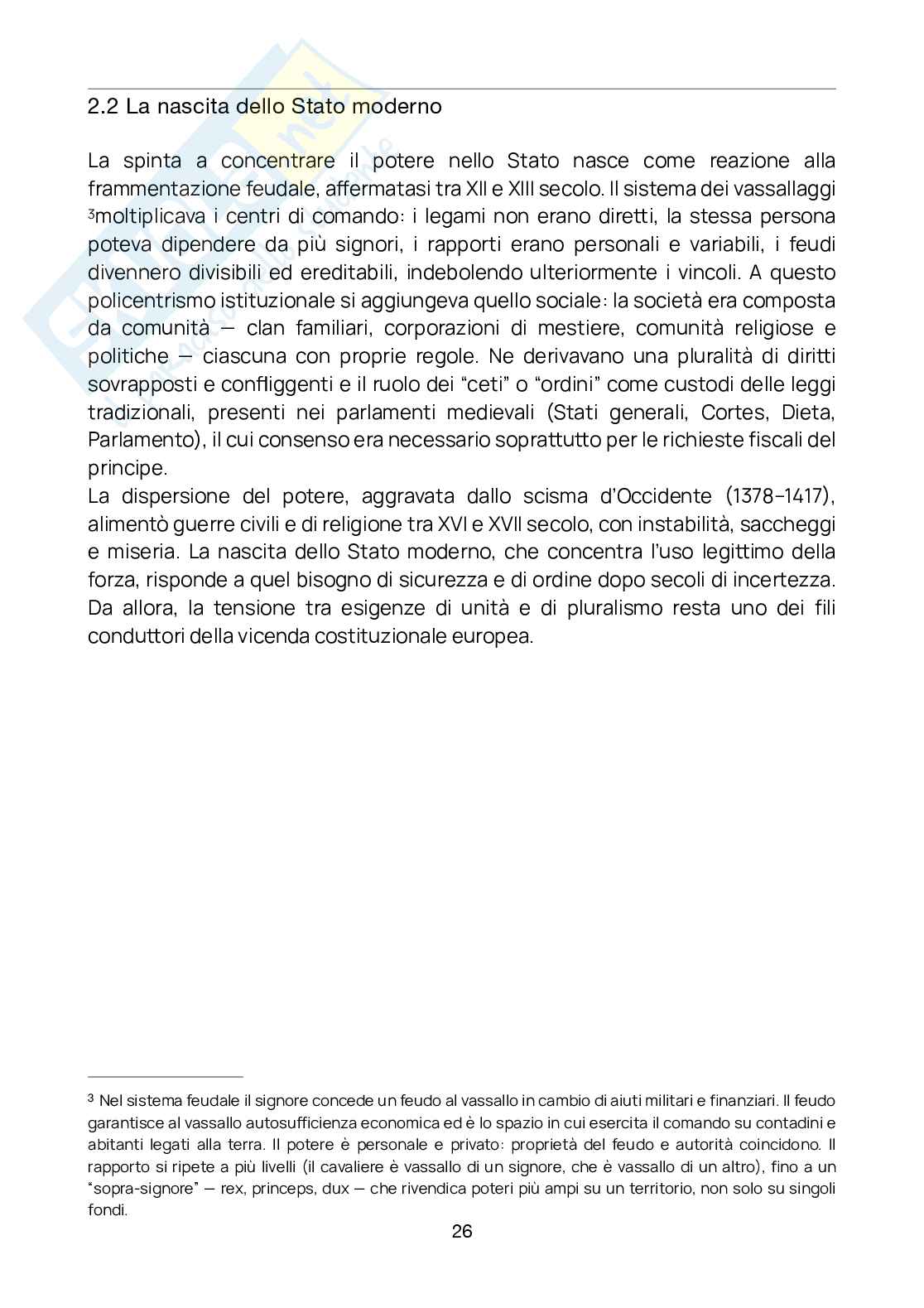 Riassunto esame diritto civile, Prof. Lucarelli Alberto, libro consigliato Manuale di Diritto costituzionale , Bin, Pitruzella  Pag. 26