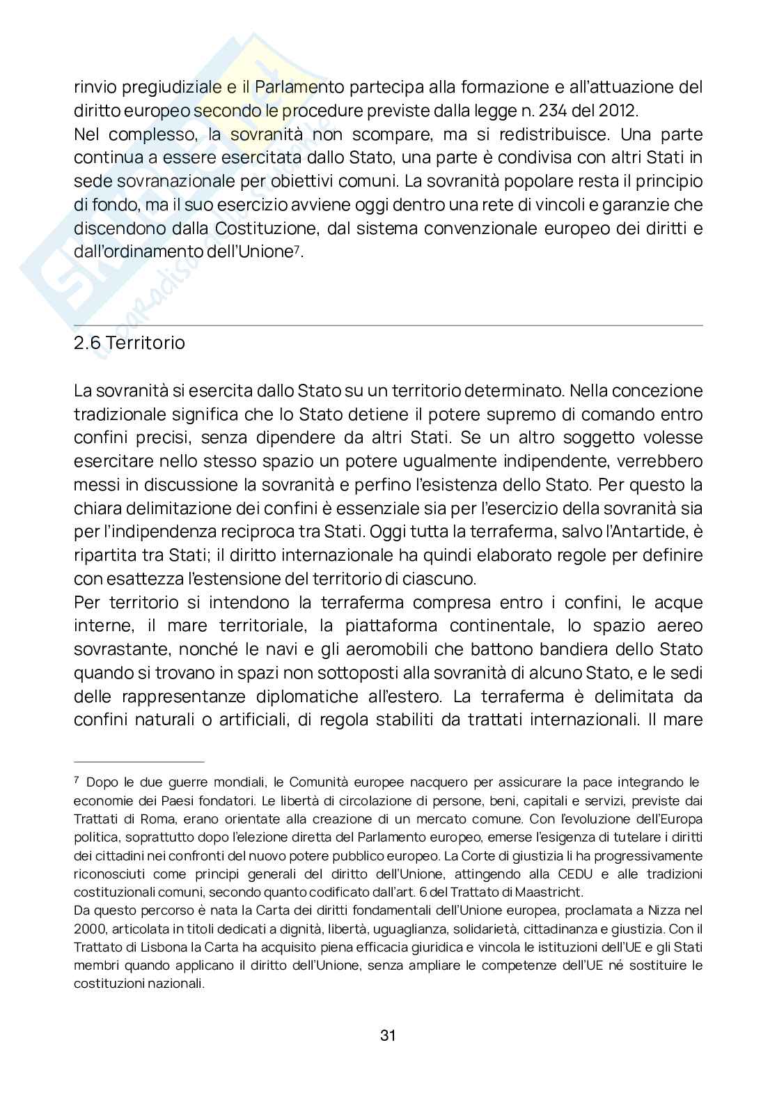 Riassunto esame diritto civile, Prof. Lucarelli Alberto, libro consigliato Manuale di Diritto costituzionale , Bin, Pitruzella  Pag. 31