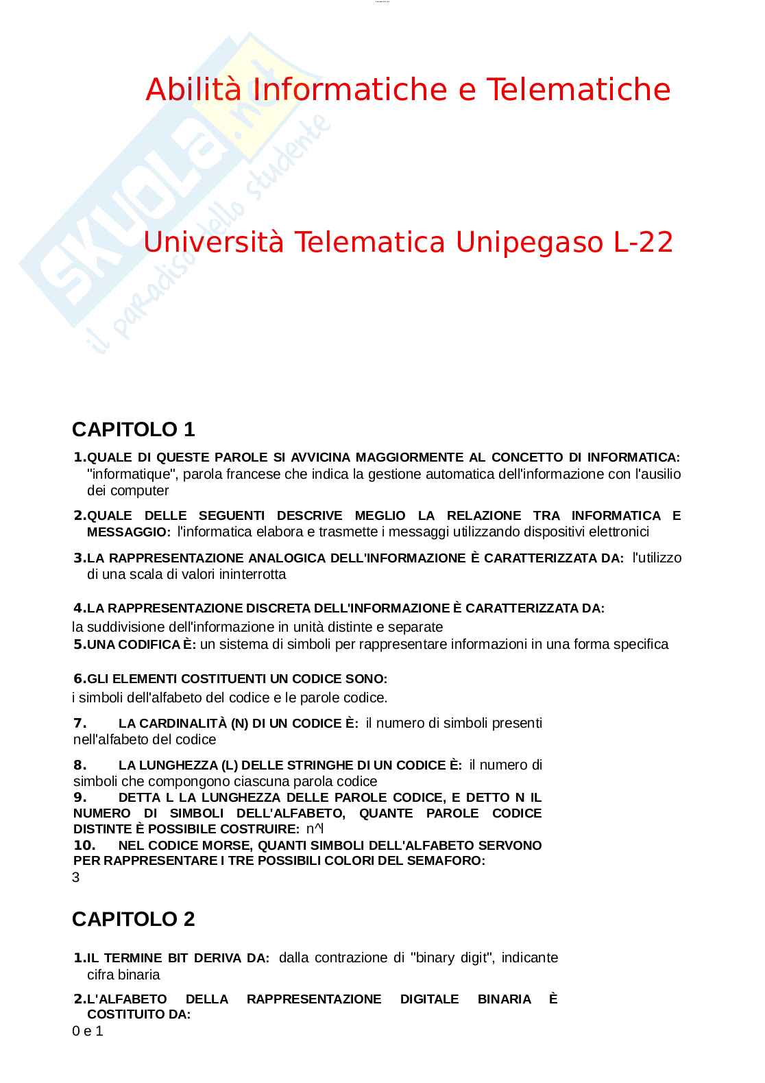 Paniere Abilità informatiche Pag. 1