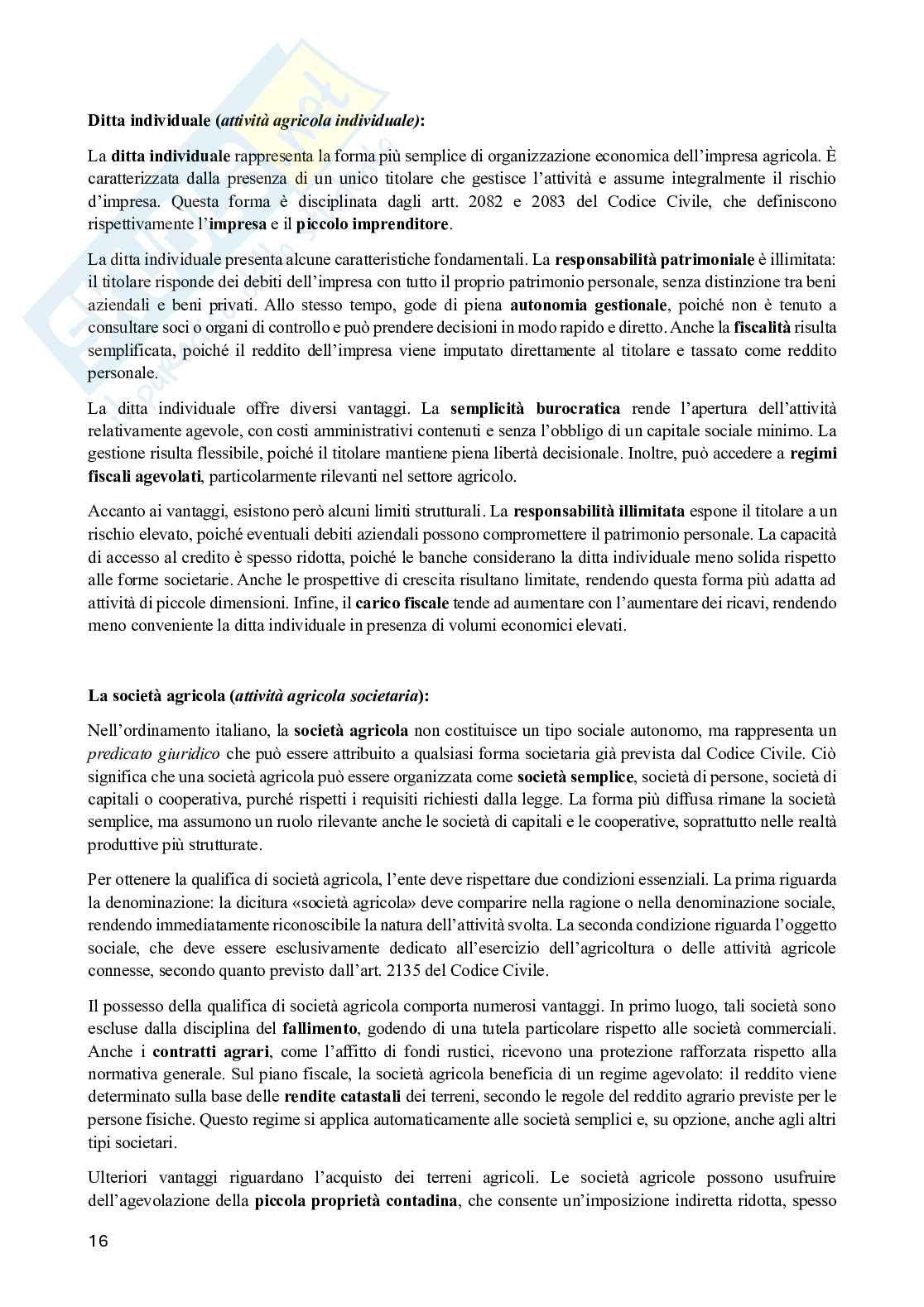 Economia agraria Pag. 16