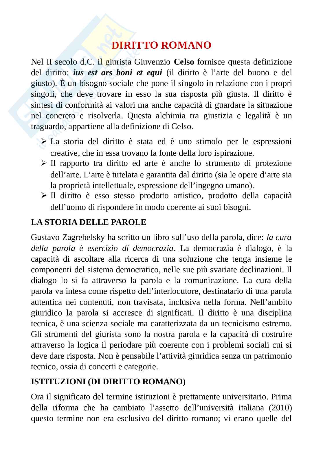 Istituzioni di diritto romano Pag. 1