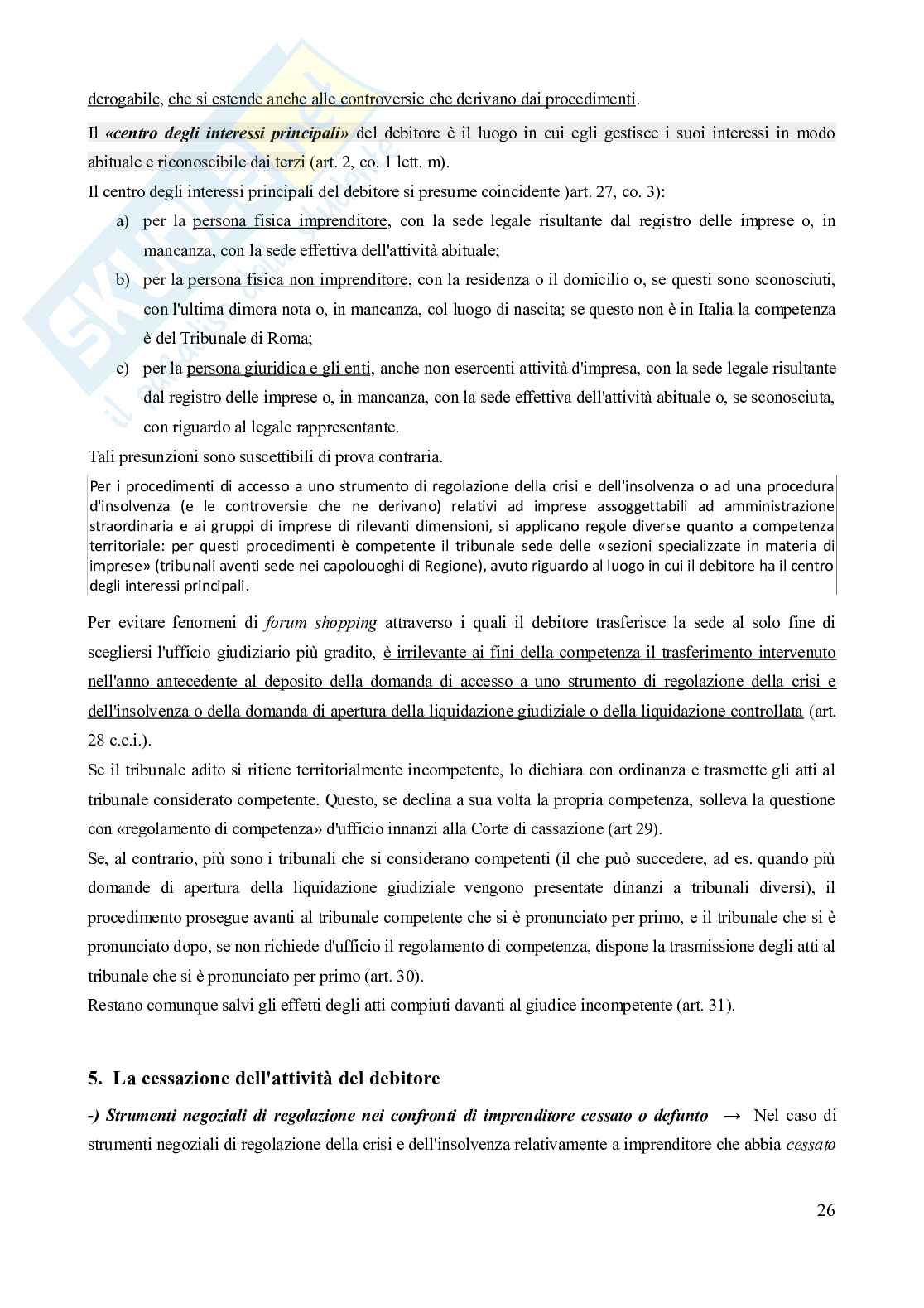 Riassunto esame Diritto della crisi d'impresa, Prof. Castagnola Angelo, libro consigliato Manuale di diritto della crisi e dell'insolvenza (3^edizione, 2024), D'Attorre Pag. 26