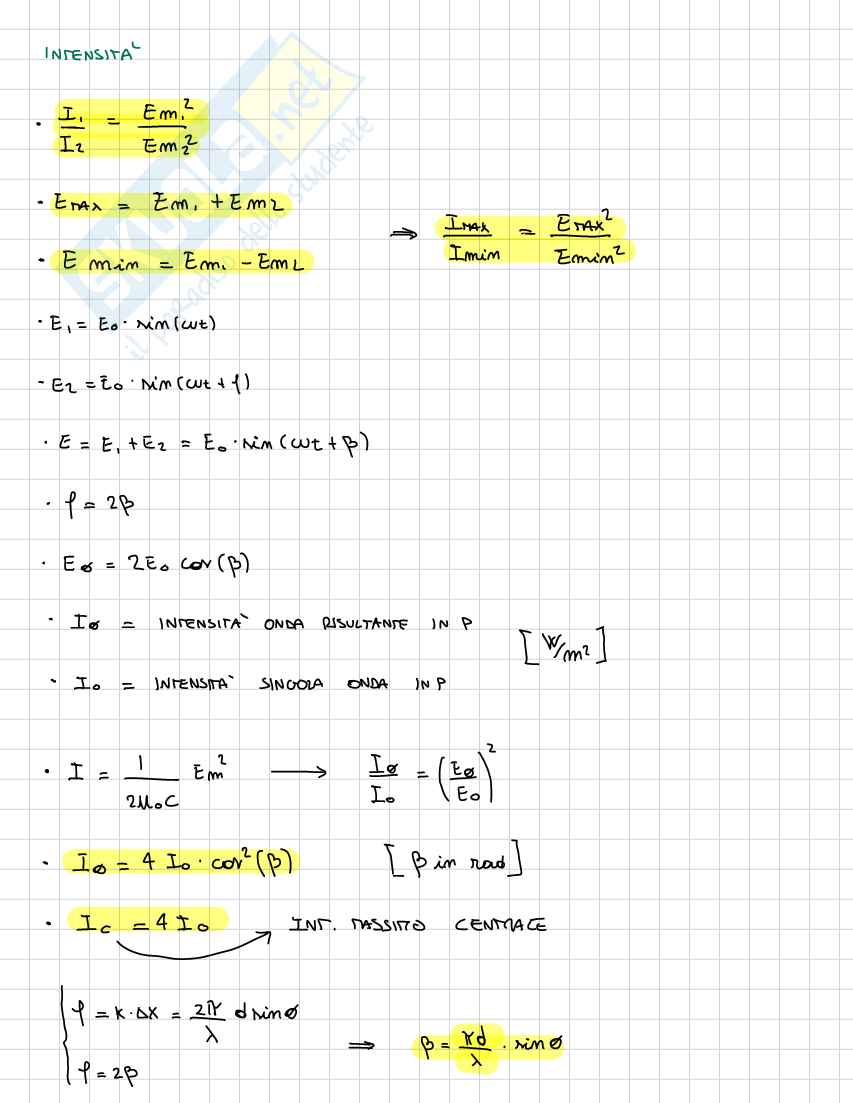 Formuario Fisica (ottica e onde) Pag. 21
