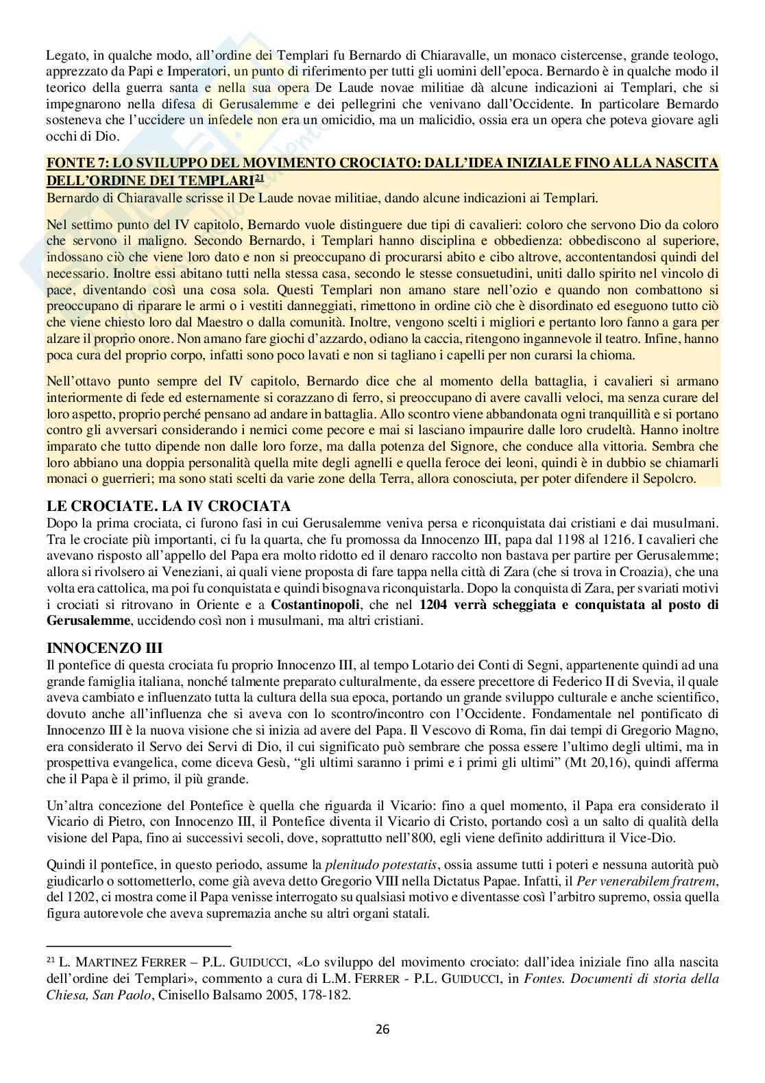 Appunti di Storia della chiesa antica e medievale Pag. 26