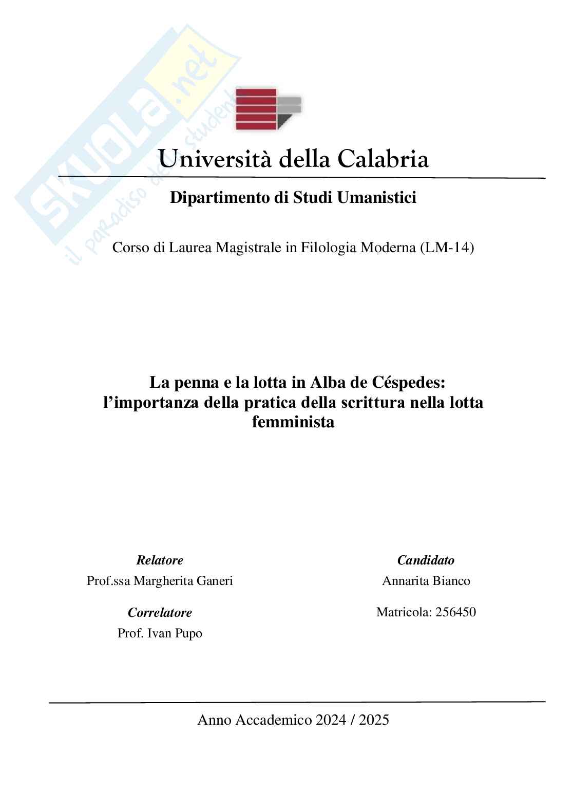 La penna e la lotta in Alba de Céspedes: l'importanza della pratica della scrittura nella lotta femminista Pag. 1