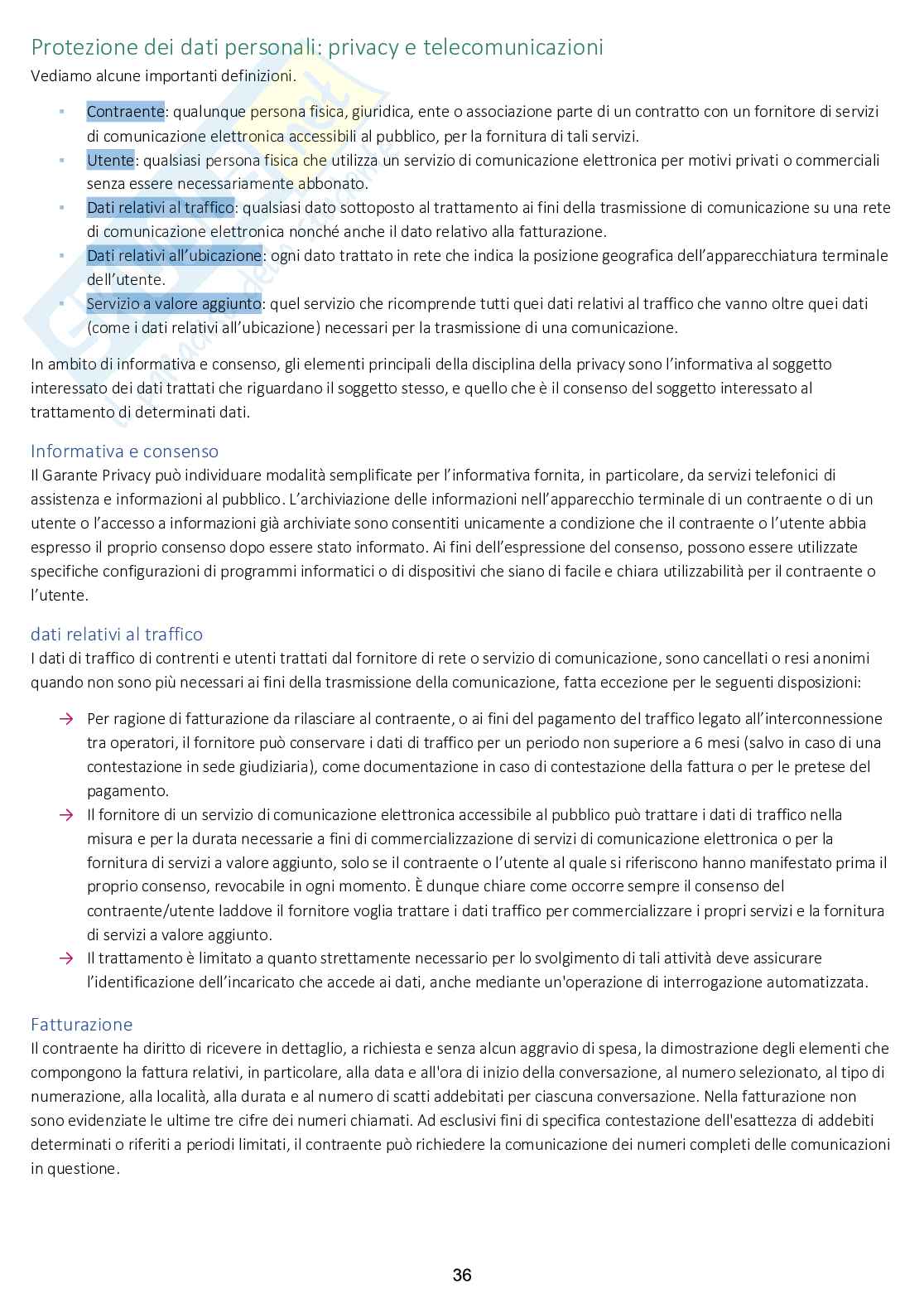 Appunti di Diritto dell'informazione, dell'accesso e delle telecomunicazioni Pag. 36