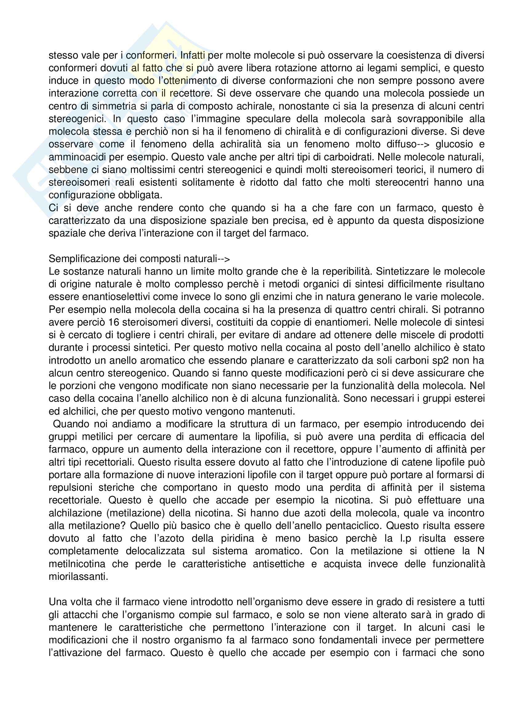Chimica farmaceutica e tossicologica I - Appunti Pag. 2
